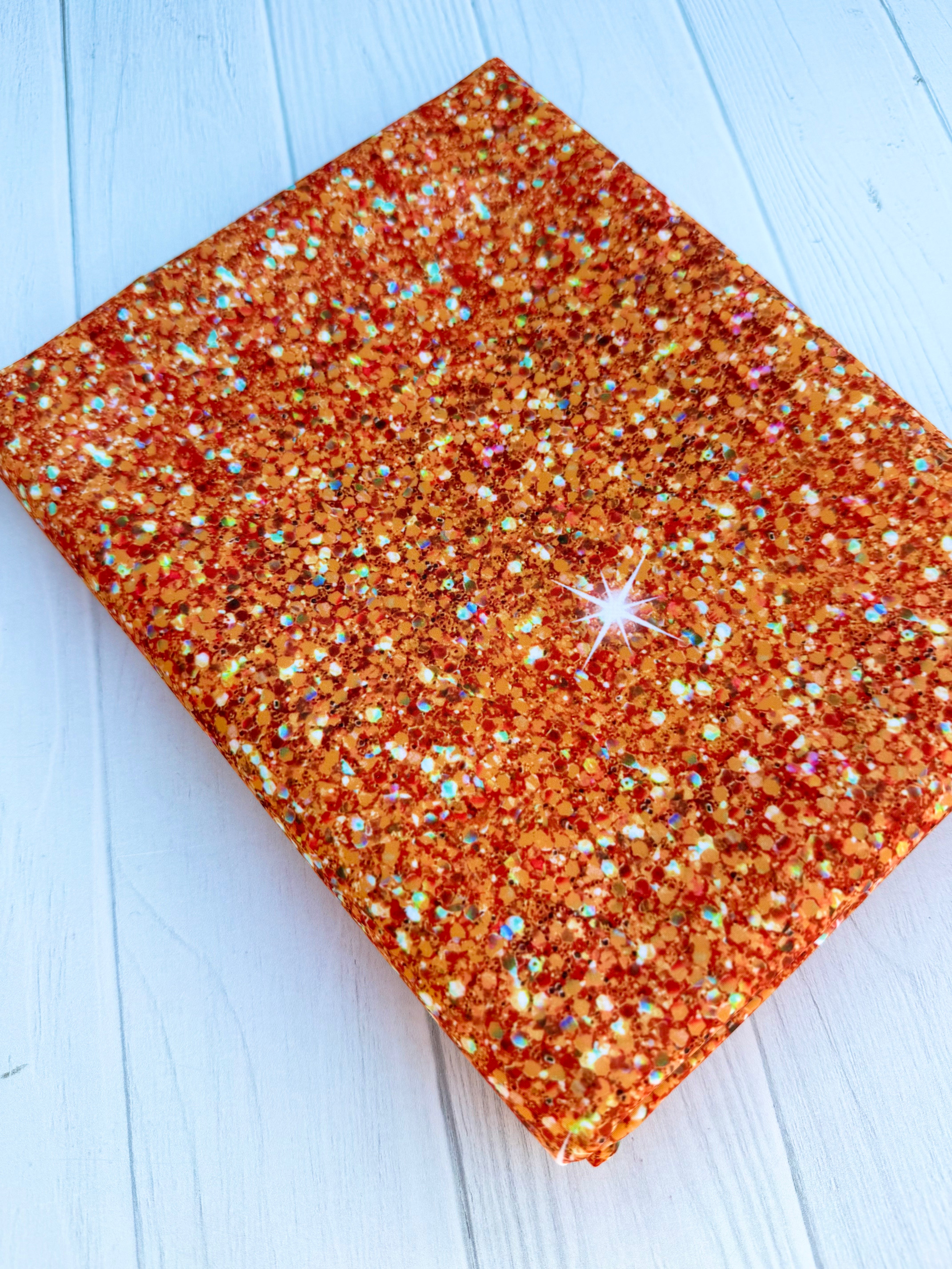 Orange sparkles Lux Bonded Poly/Nylon