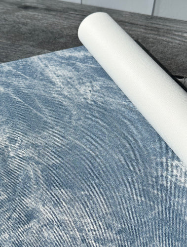 Blue Faux Denim Vinyl