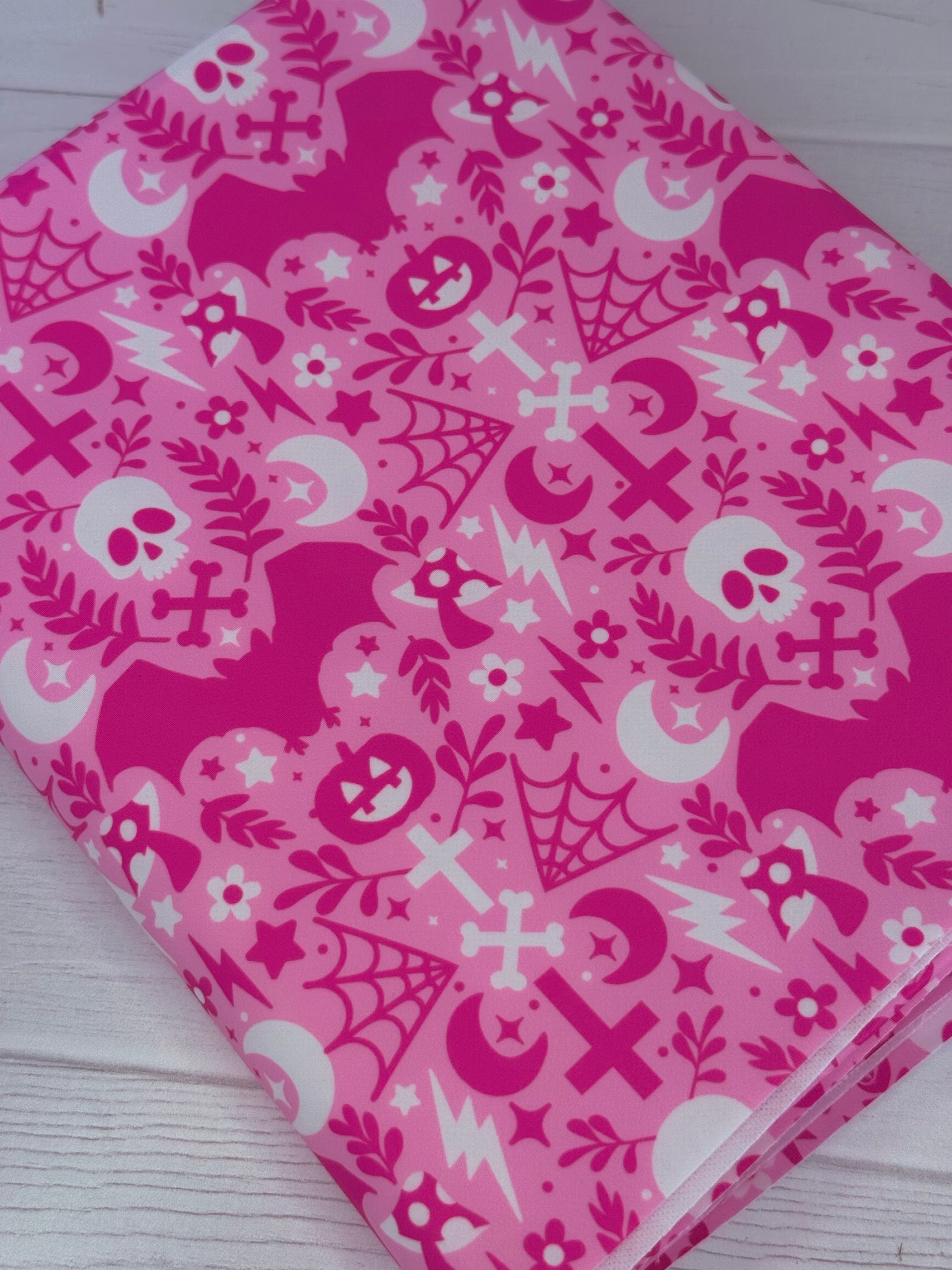 Pink Gothic Foliage Lux Bonded Poly/Nylon