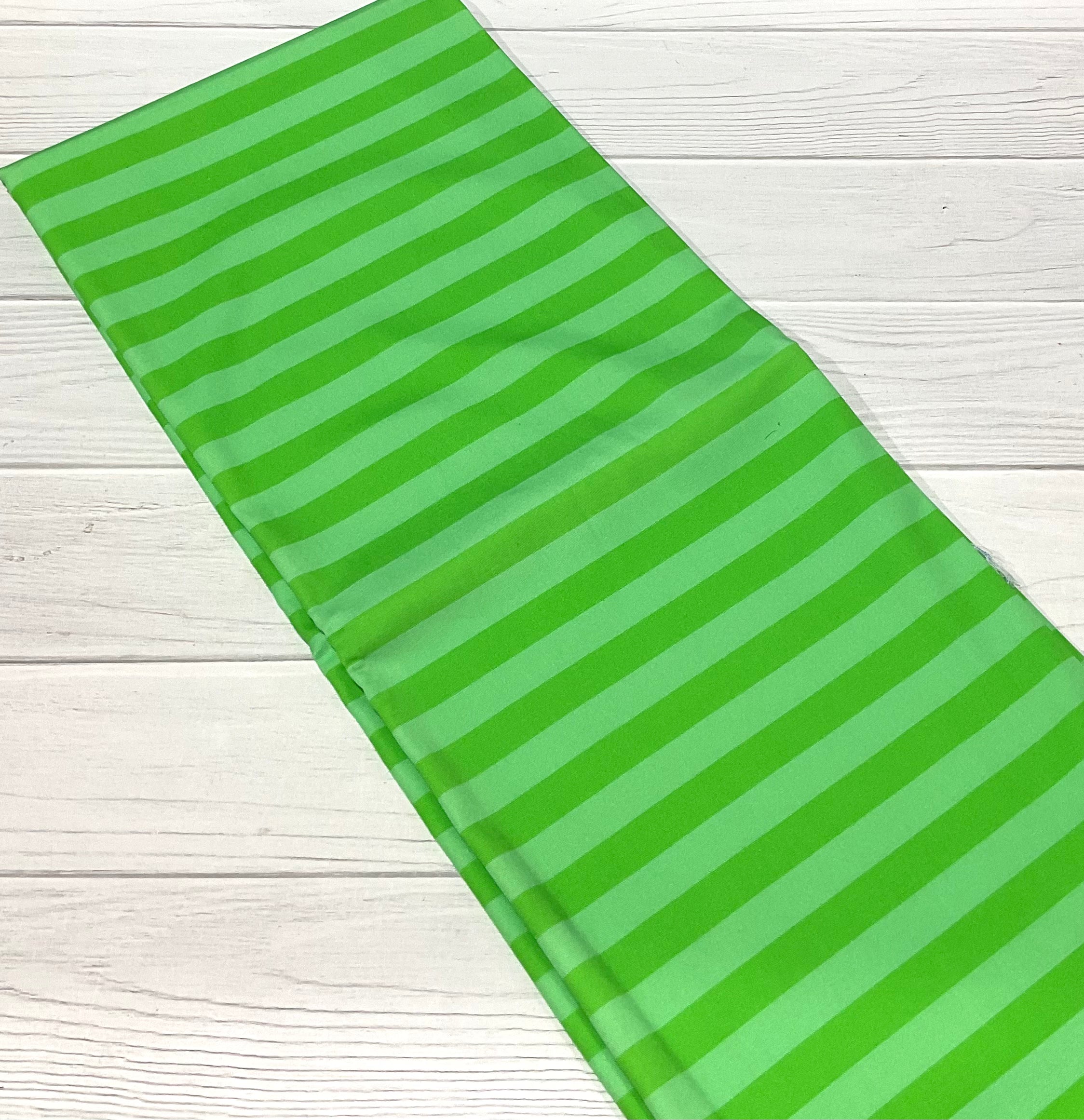 Lime Tonal Stripe - Cotton Woven
