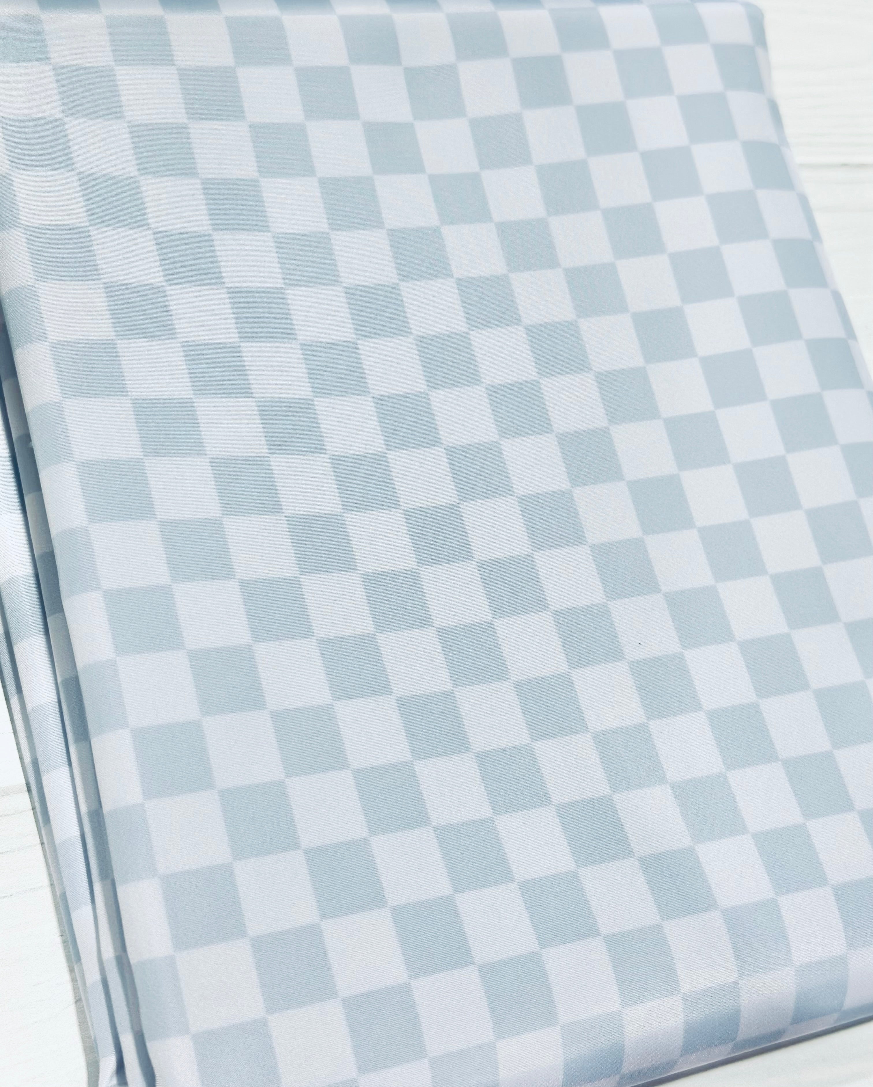 Grey Tonal Check Lux Bonded Poly/Nylon
