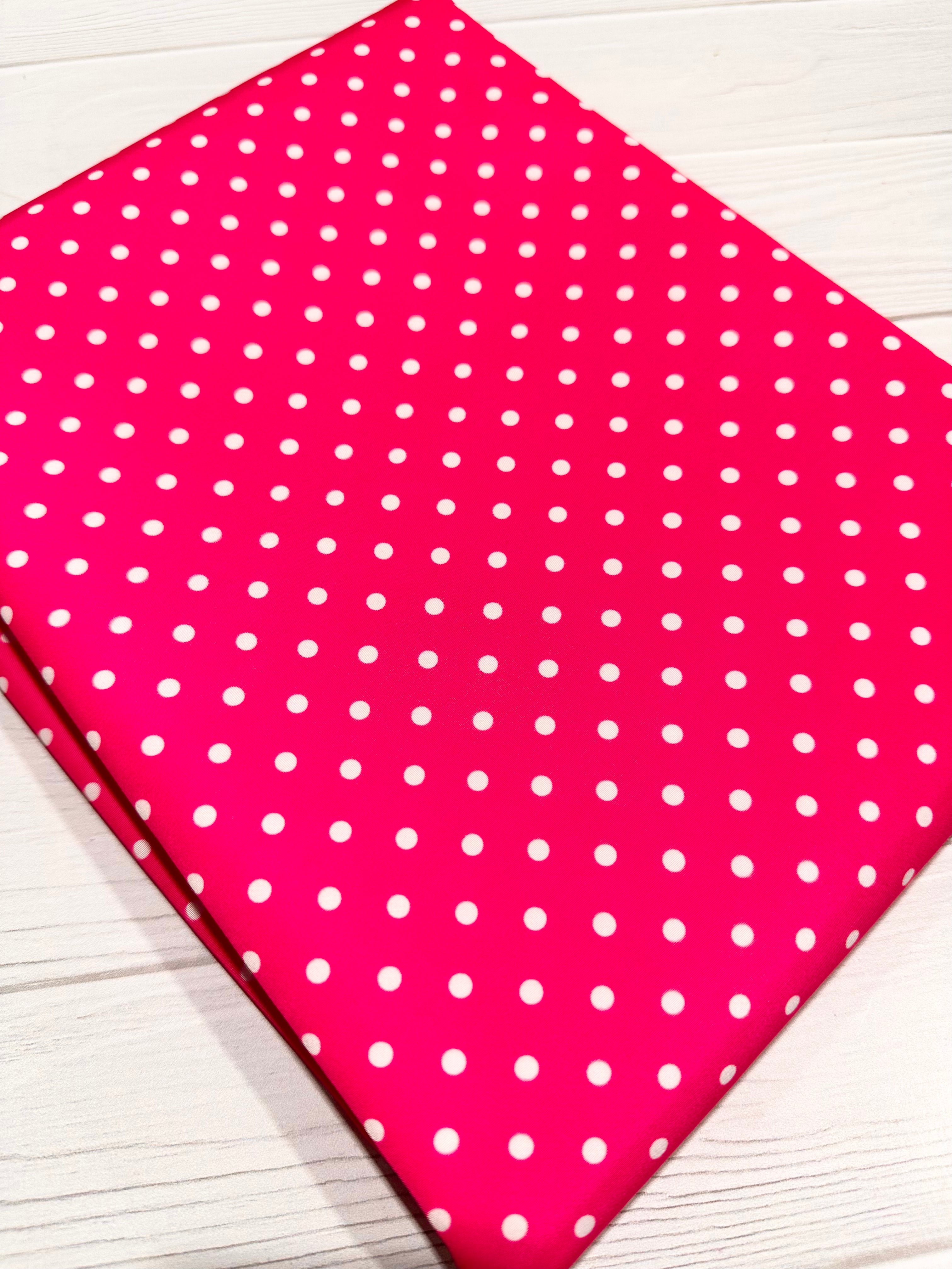 Malibu Pink Mini Dots Lux Bonded Poly/Nylon
