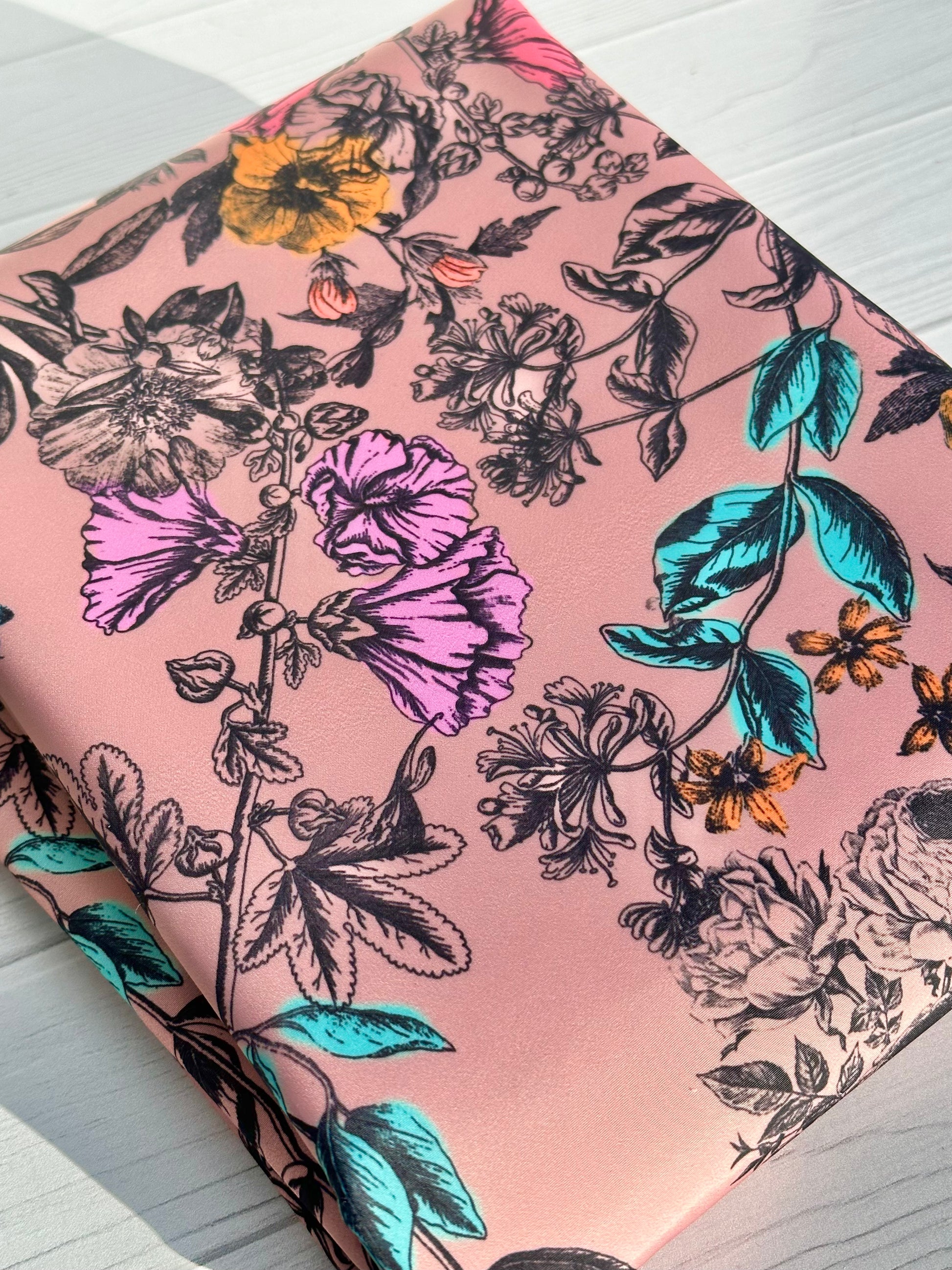 Blush Vintage Floral Lux Bonded Poly/Nylon Wonderground Fabrics