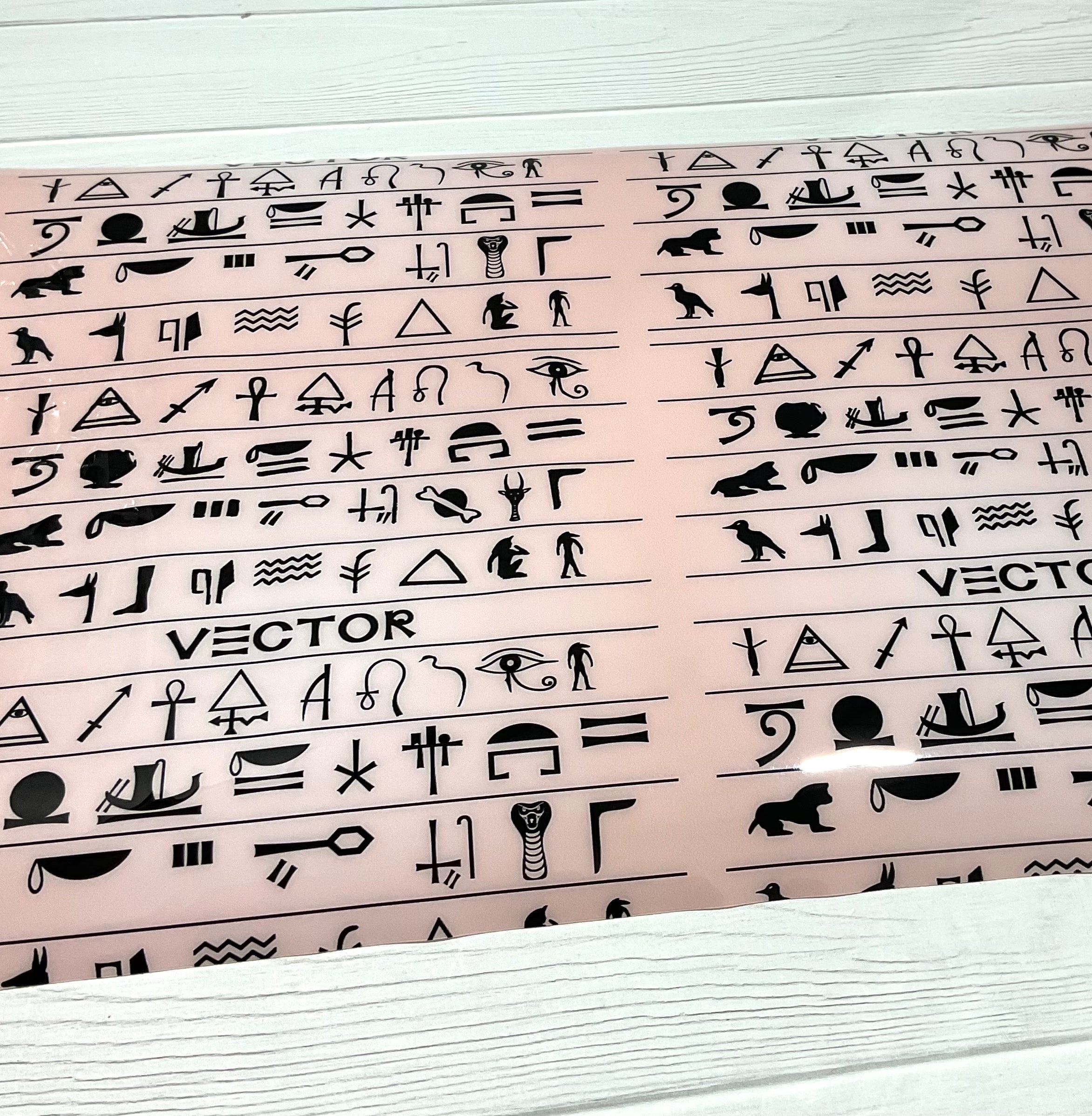 Pink Egyptian Hieroglyphs TPU Vinyl