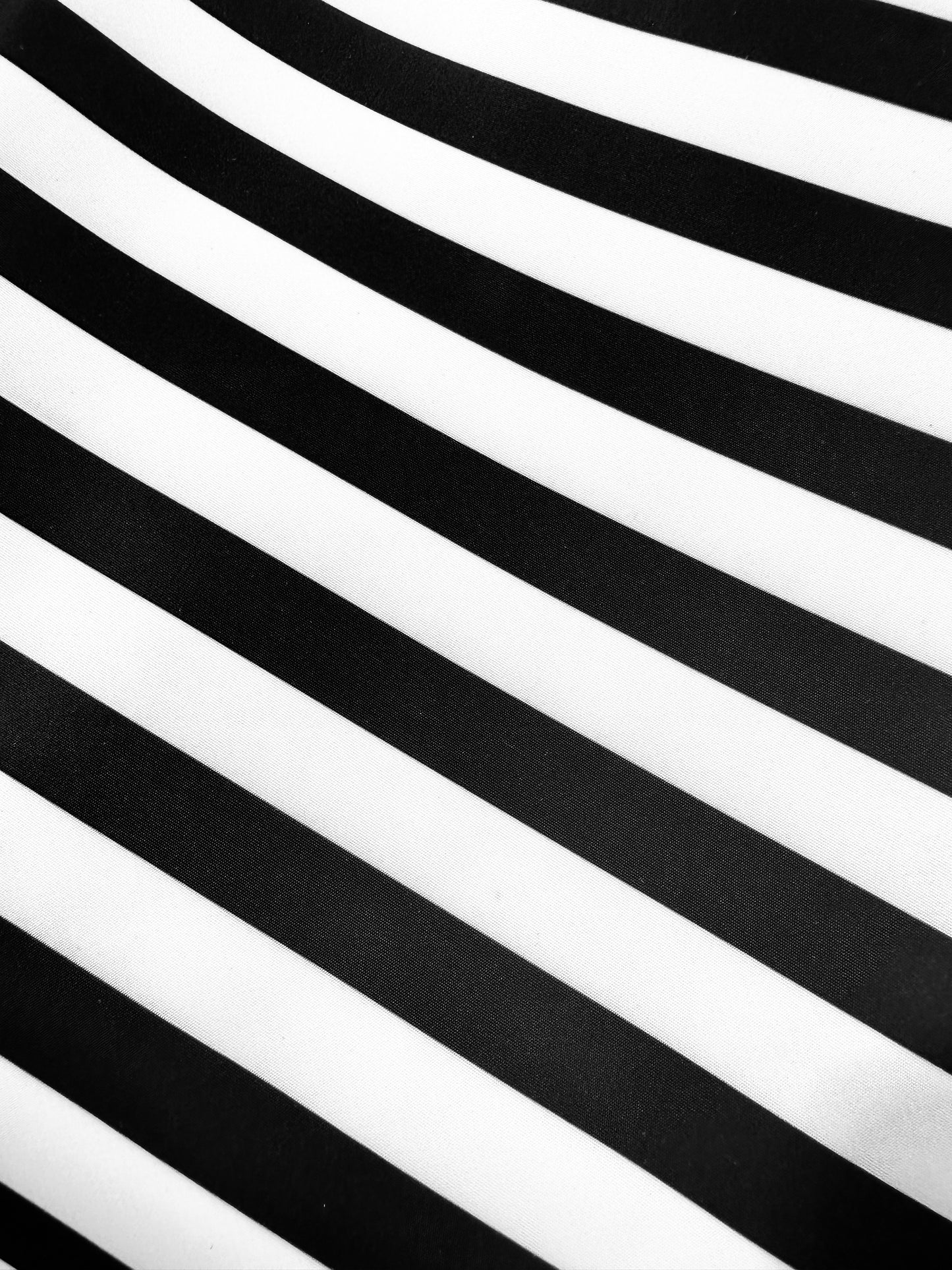 Black and White Stripe Lux Bonded Poly/Nylon