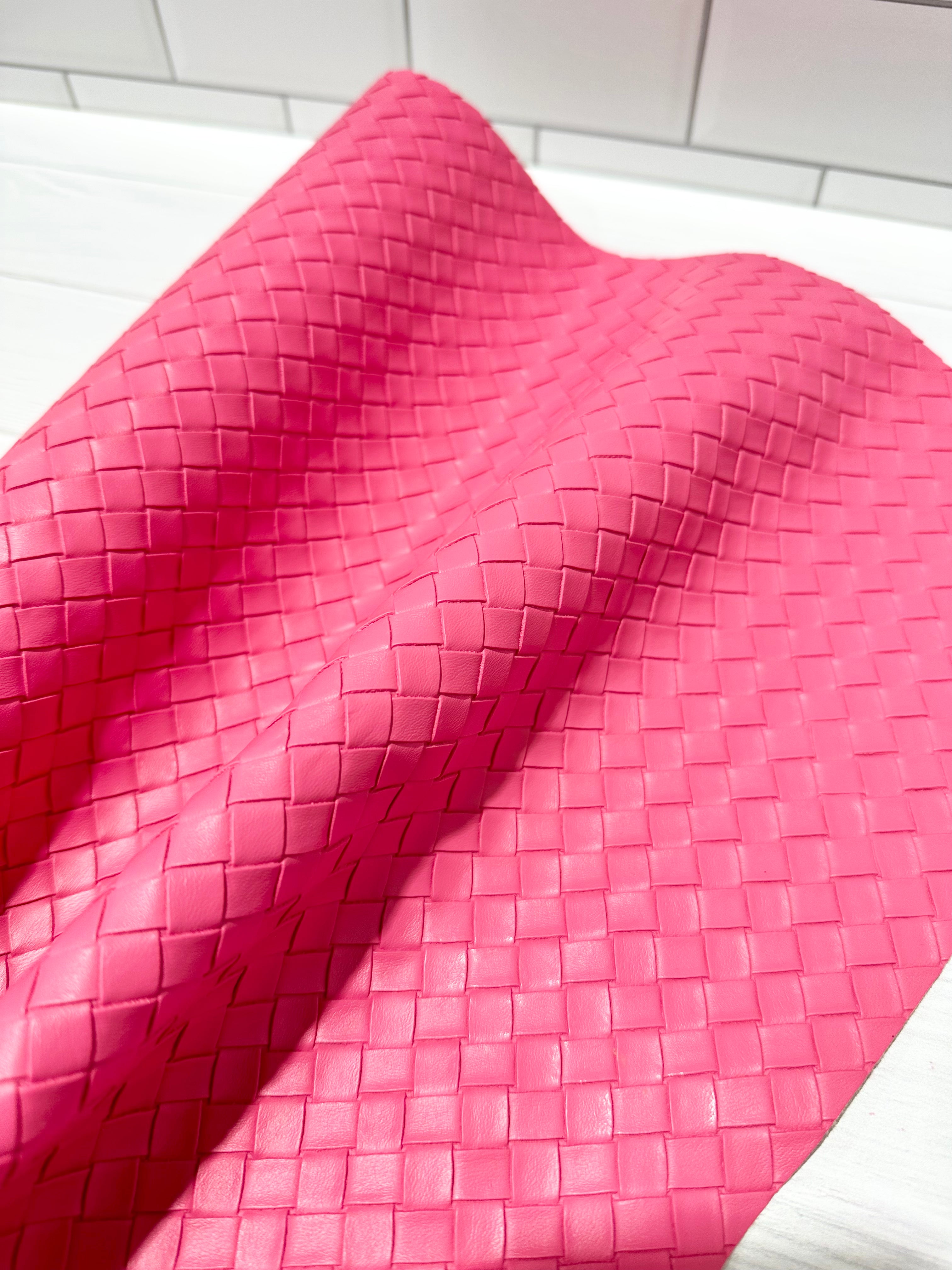 Pink Diamond Weave Vinyl