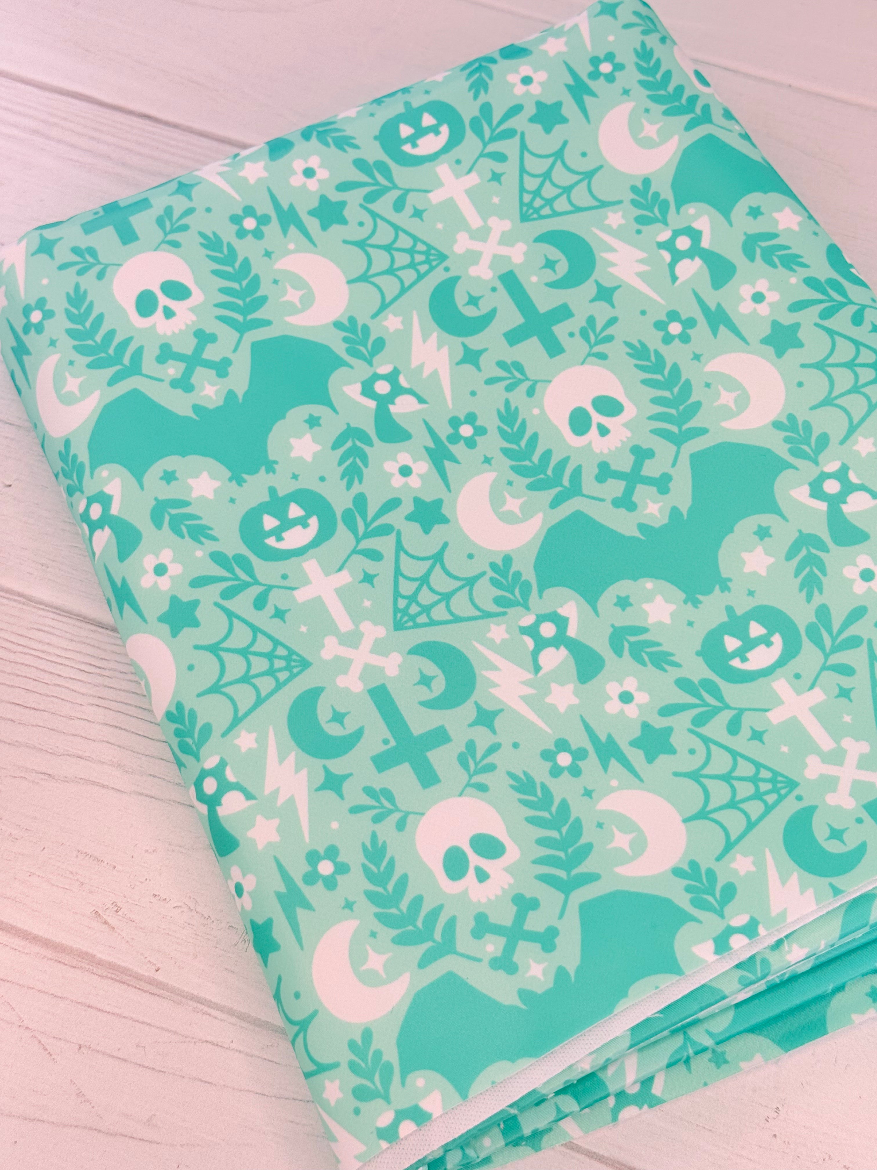 Mint Gothic Foliage Lux Bonded Poly/Nylon