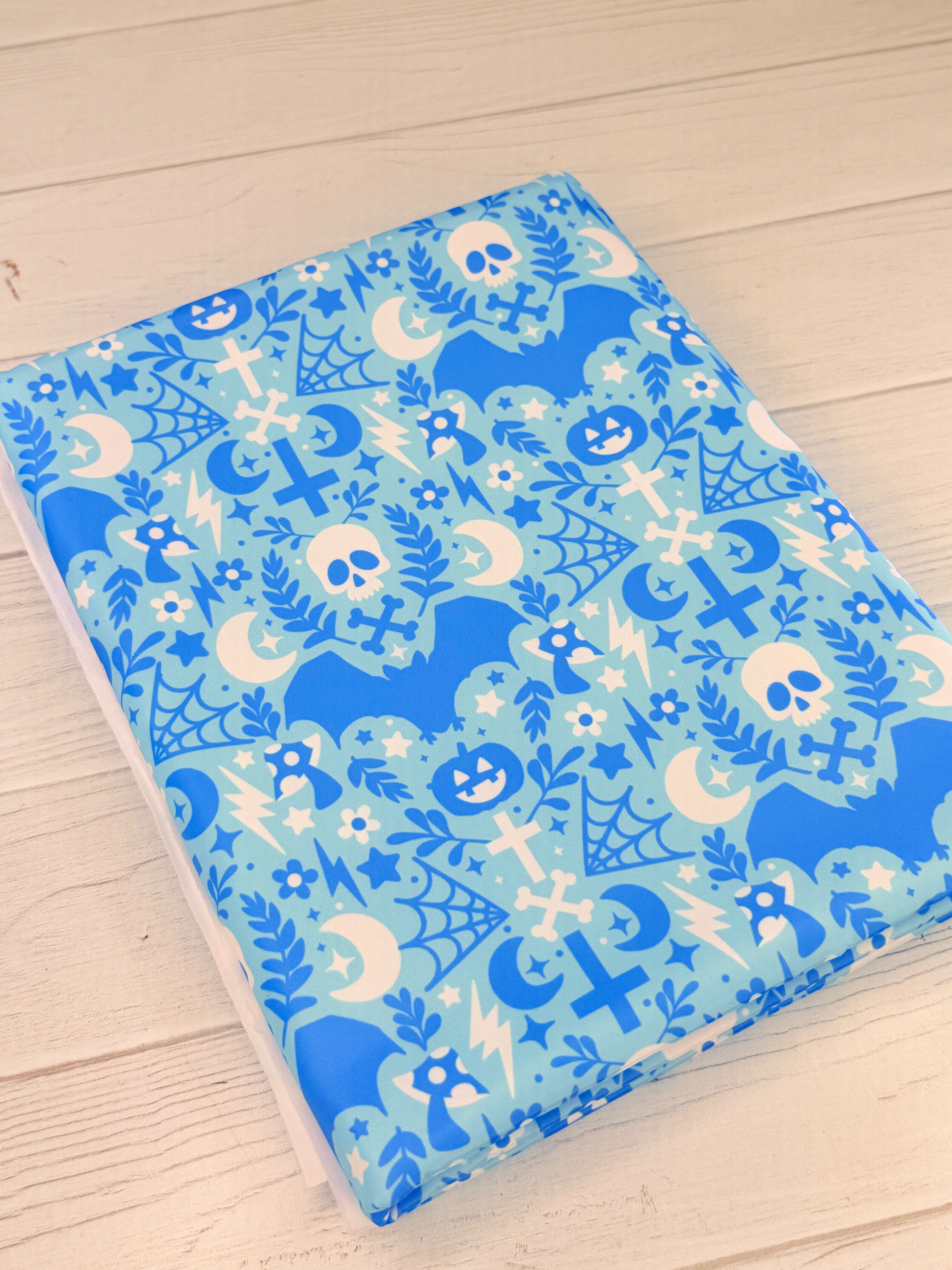 Light Blue Gothic Foliage Lux Bonded Poly/Nylon