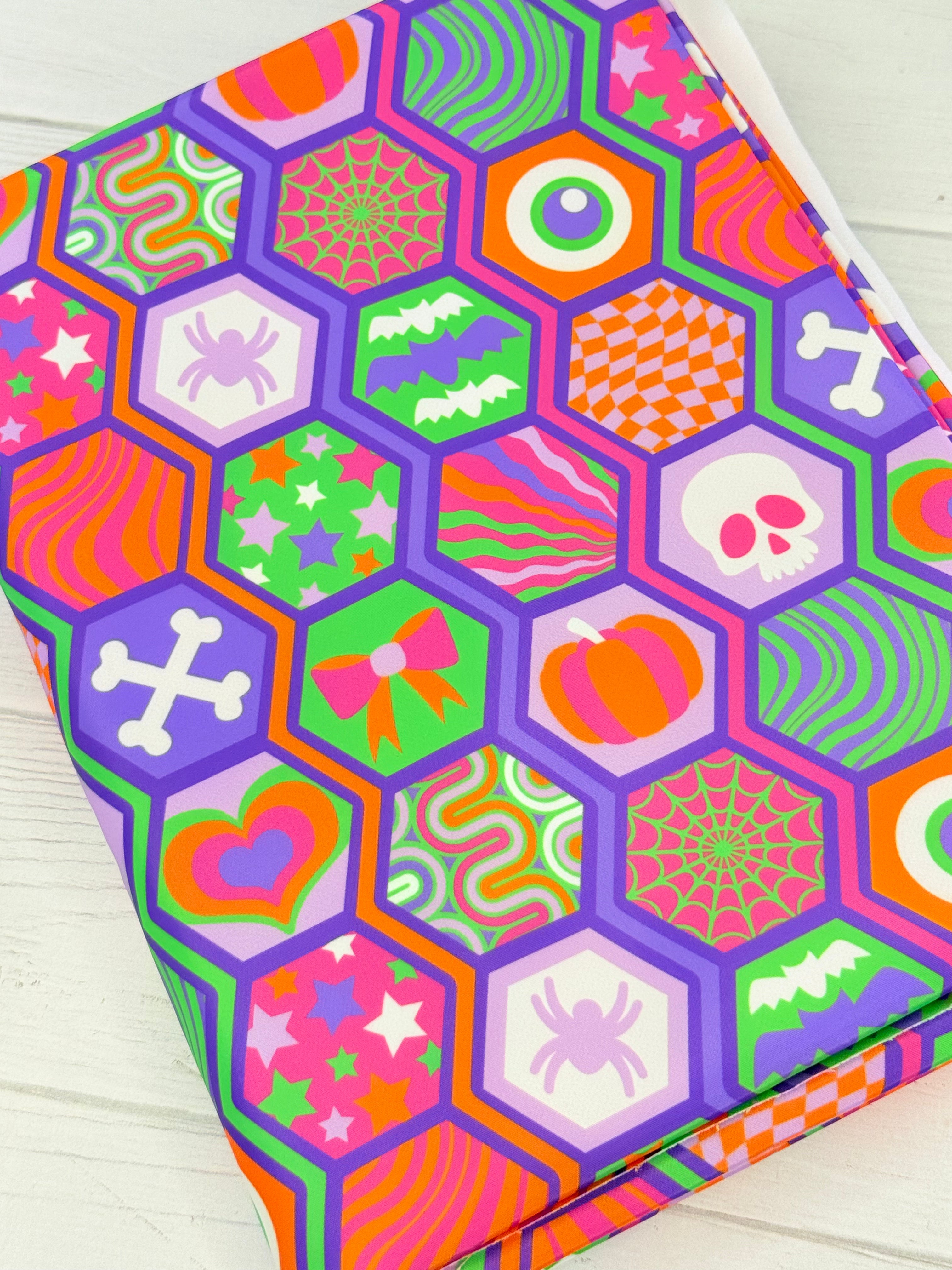Bright Halloween Hexagons Lux Bonded Poly/Nylon