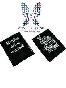 Id Rather Be Lost in a Book Premium Woven Tags