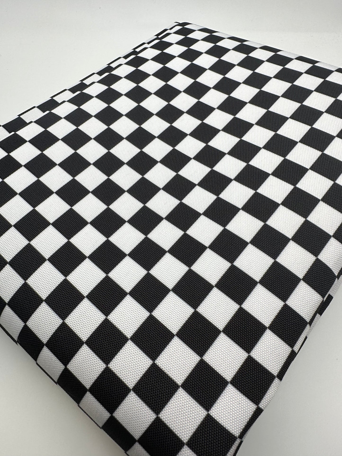 Black and White Check Soft Waterproof Canvas