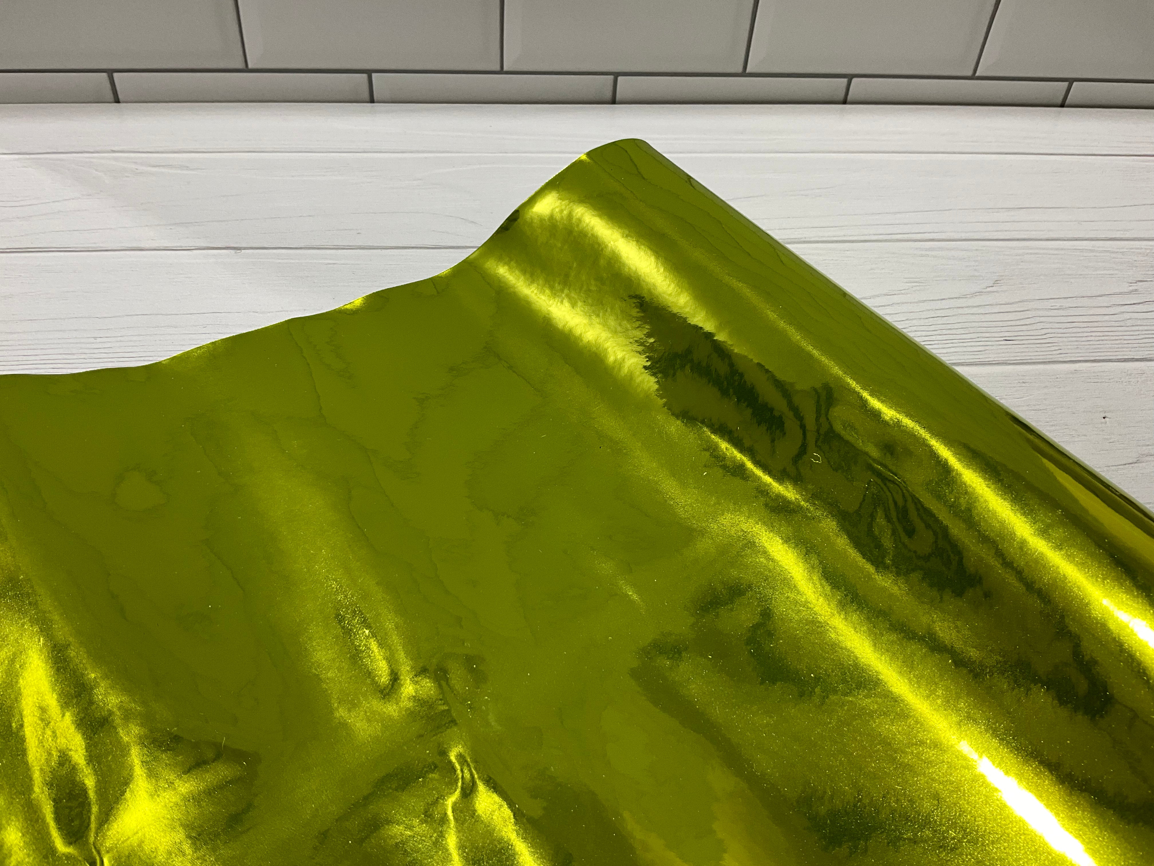 Lemon Lime Metallic Mirror Vinyl