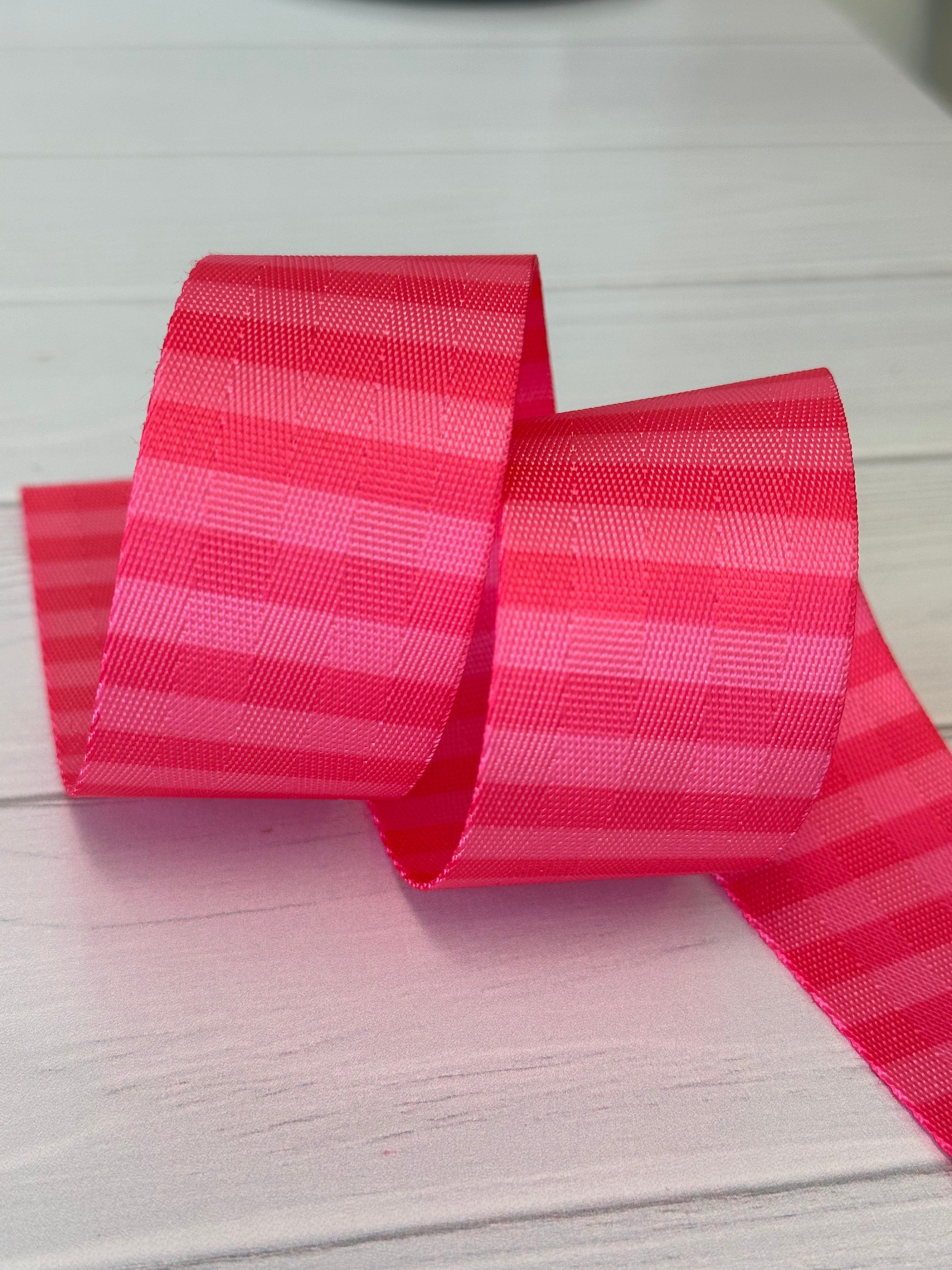 Pink tonal Stripe 1.5” Seatbelt Webbing