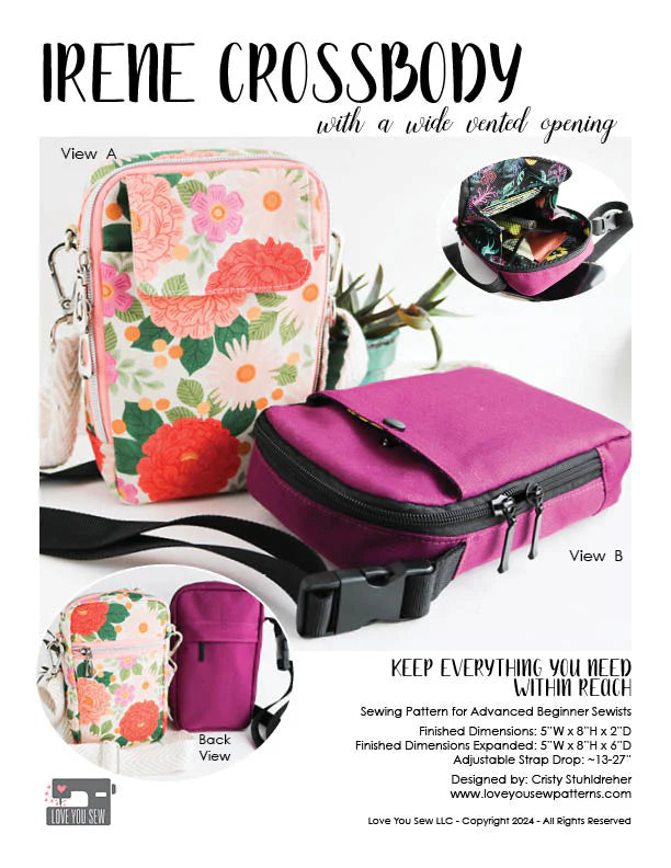 The Irene Crossbody by Love You Sew Patterns