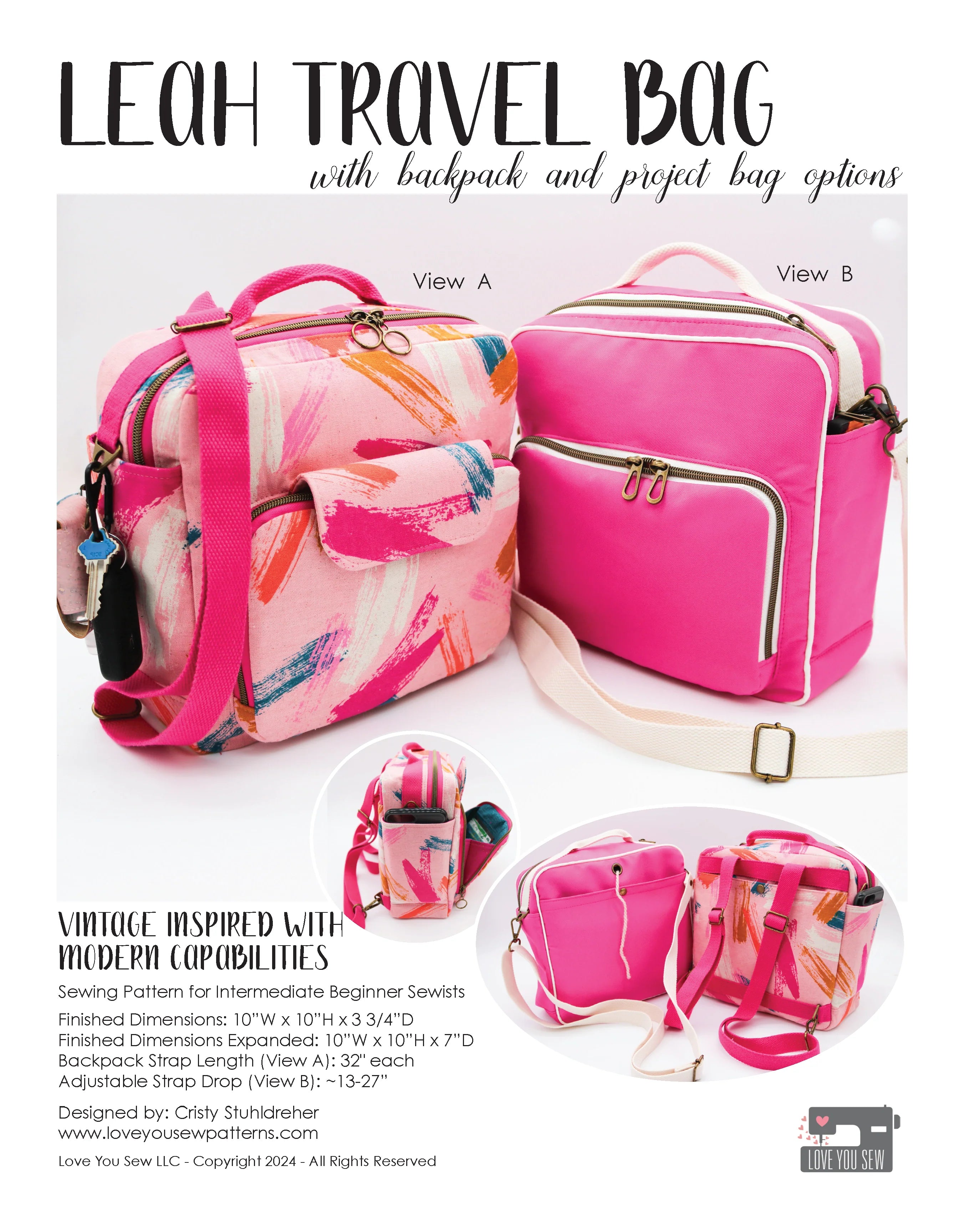 The Leah Travel Bag by Love You Sew Patterns