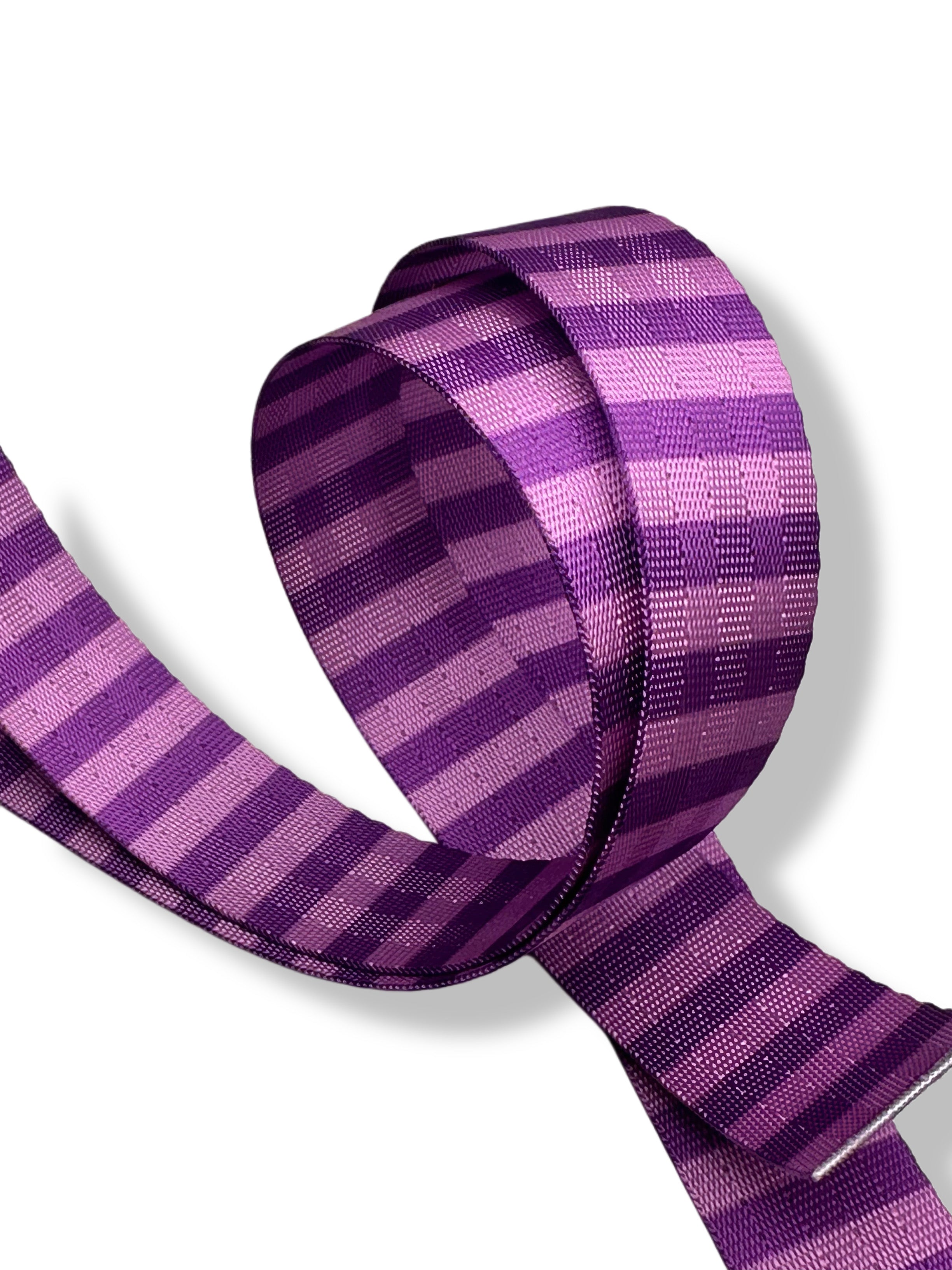 Grape Tonal Stripe 1” Seatbelt Webbing (by the yard)