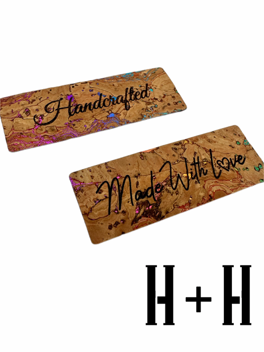 Handcrafted / Made With Love Bag Tags by Heartwood and Hide