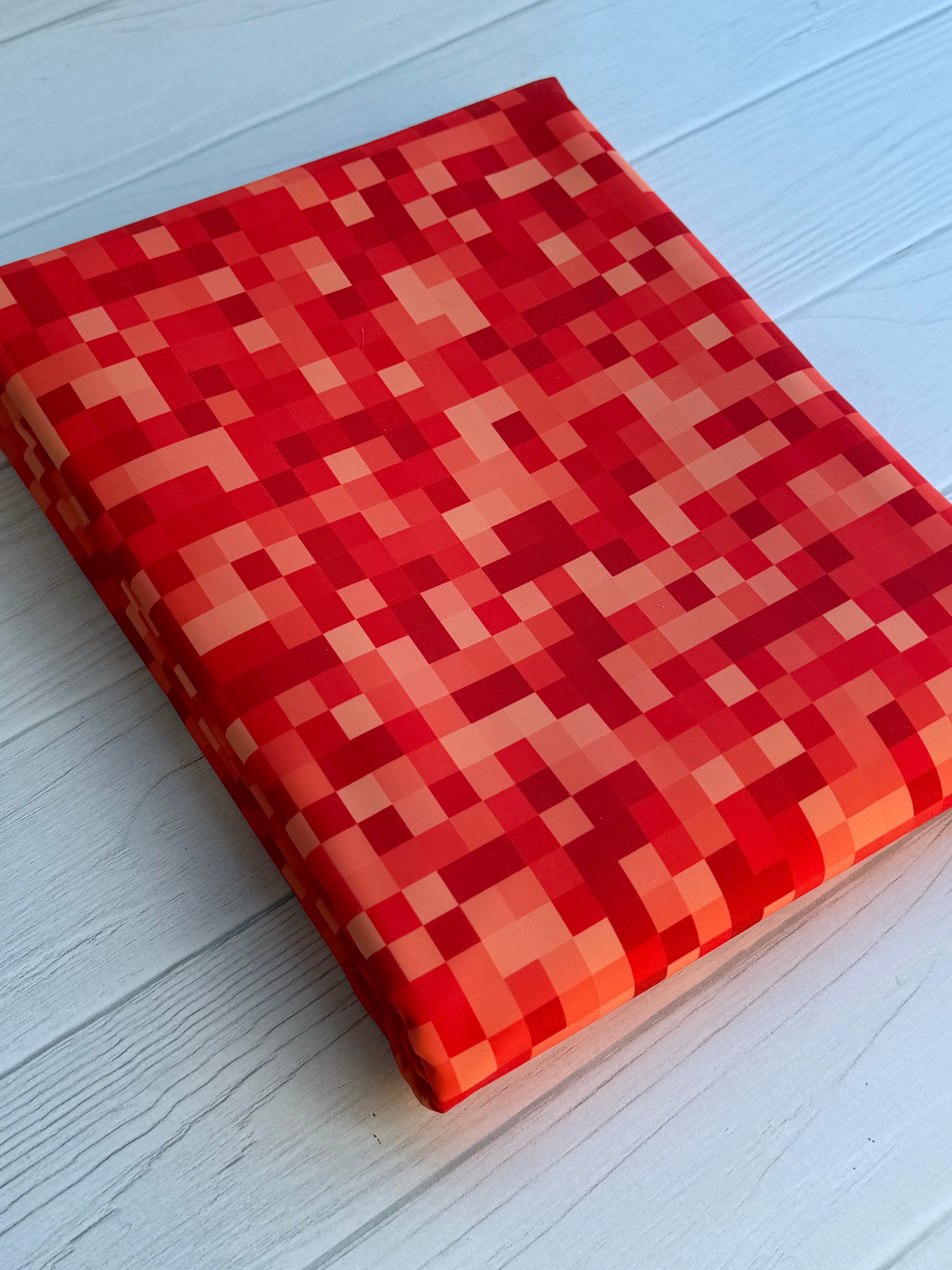 Pixels- lava  Lux Bonded Poly/Nylon