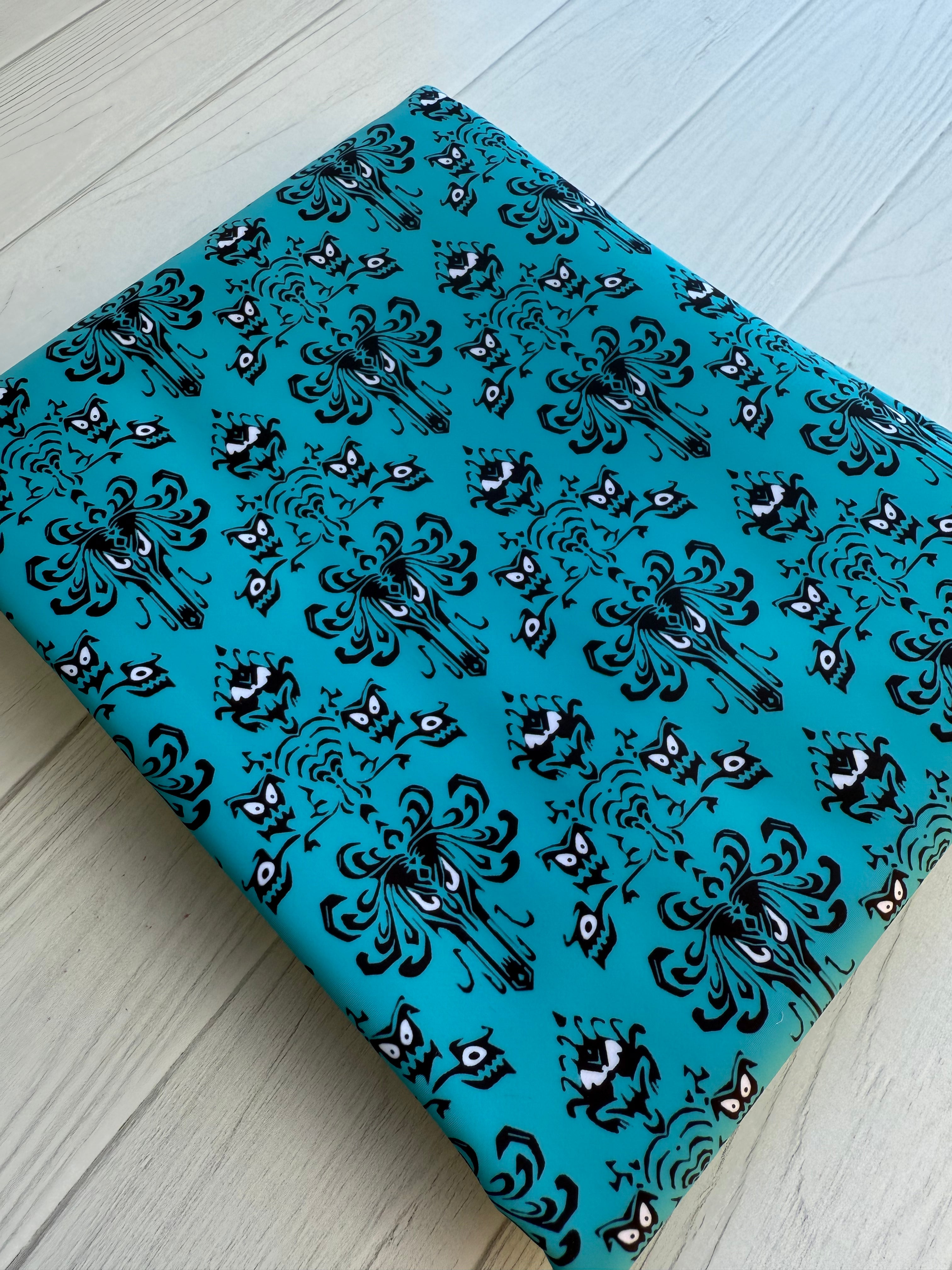 Mansion Wallpaper - Blue Lux Bonded Poly/Nylon