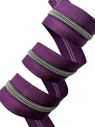 Deep Purple Tape with Gun Metal Teeth Zipper Tape (Copy)