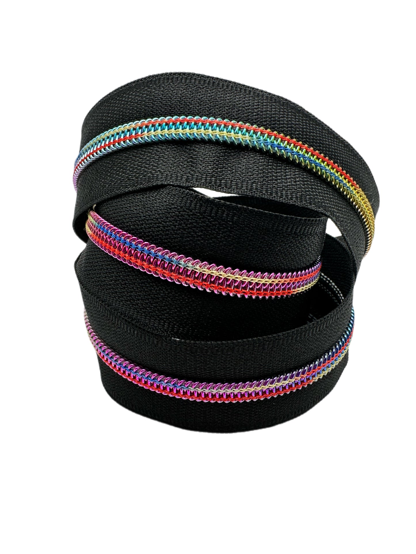 Tie-dye Rainbow teeth zipper tape