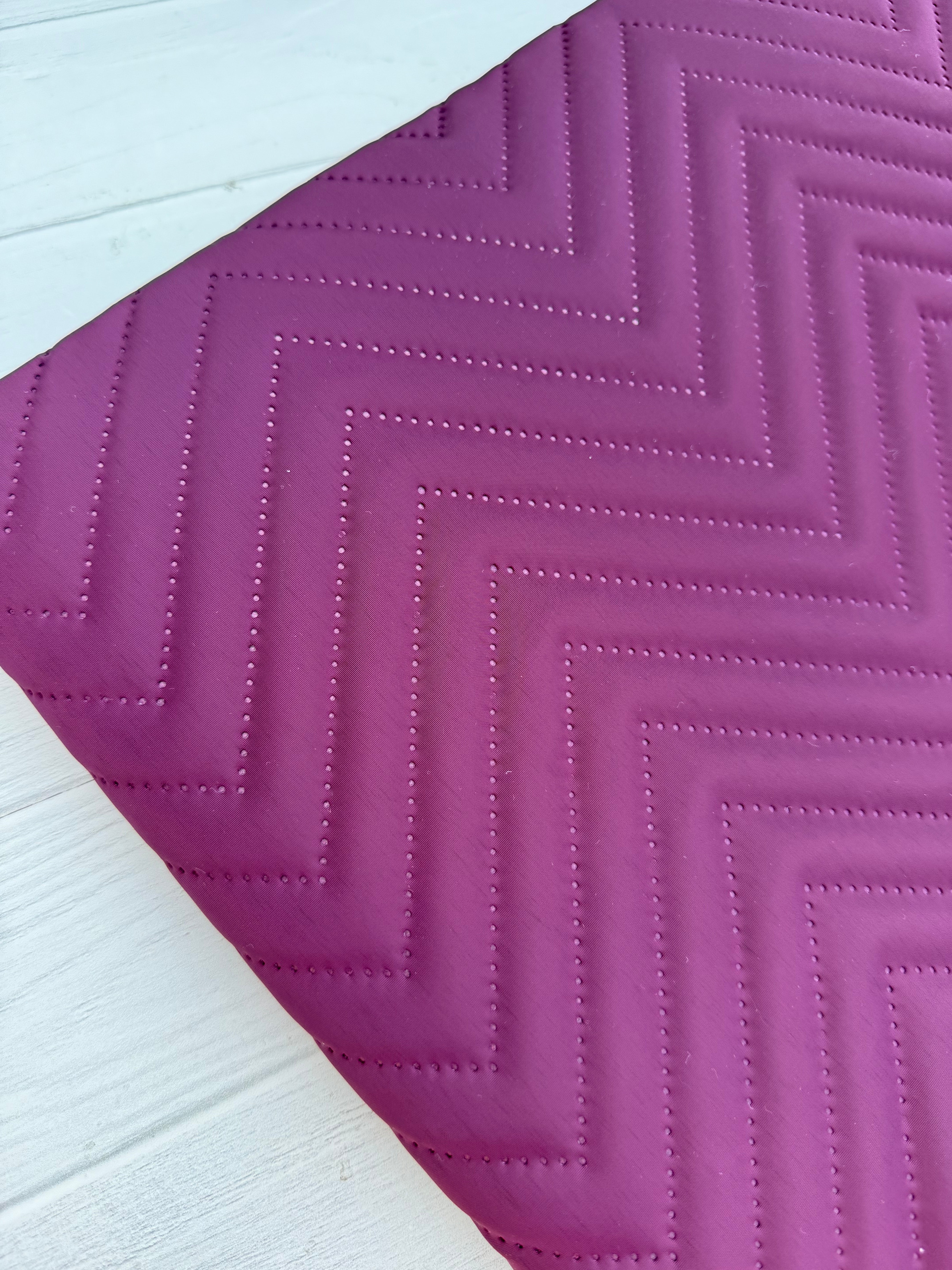 Berry Chevron Prequilted Poly/Nylon
