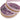 Close-up of purple zippers with gold teeth on a white background