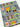 Halloween-themed fabric with characters and elements on a gray background