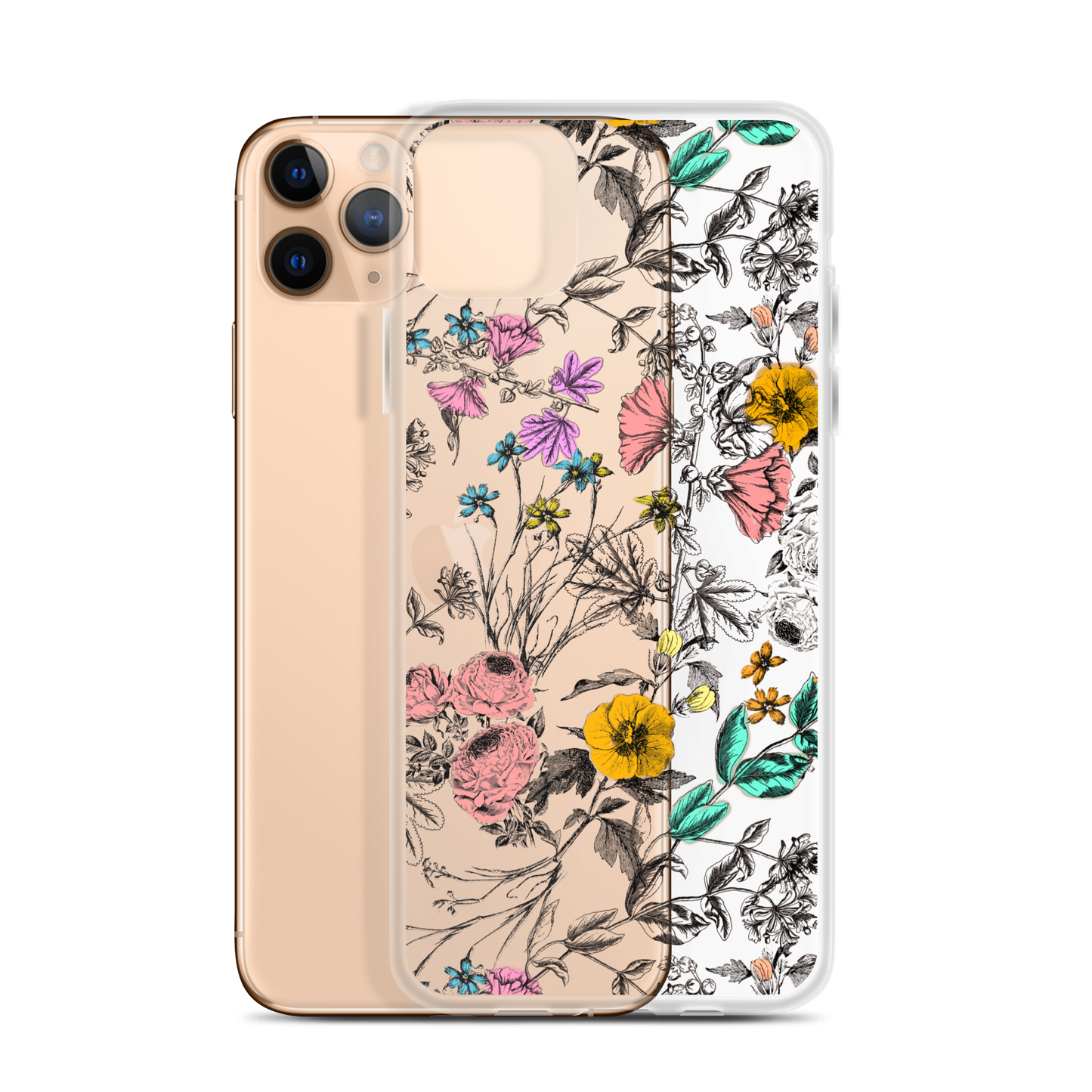 Vintage Floral Clear Case for iPhone®