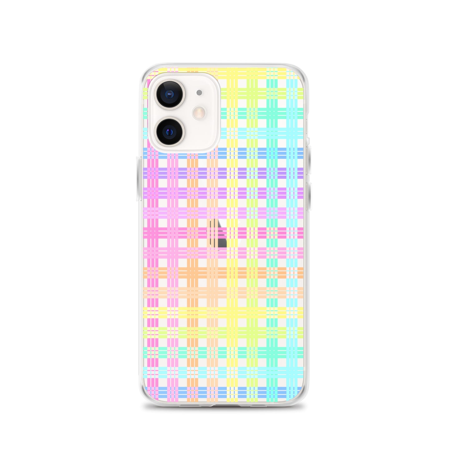 Pastel Rainbow Plaid Clear Case for iPhone®