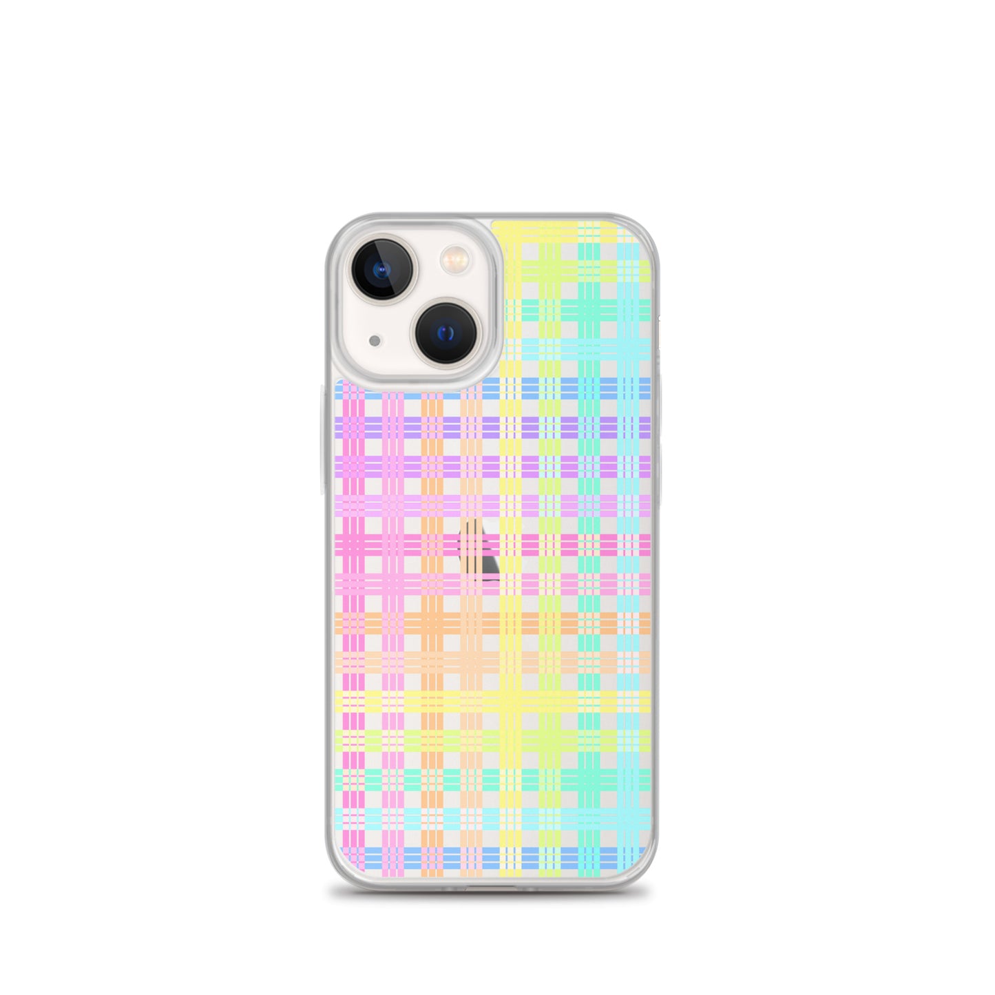 Pastel Rainbow Plaid Clear Case for iPhone®