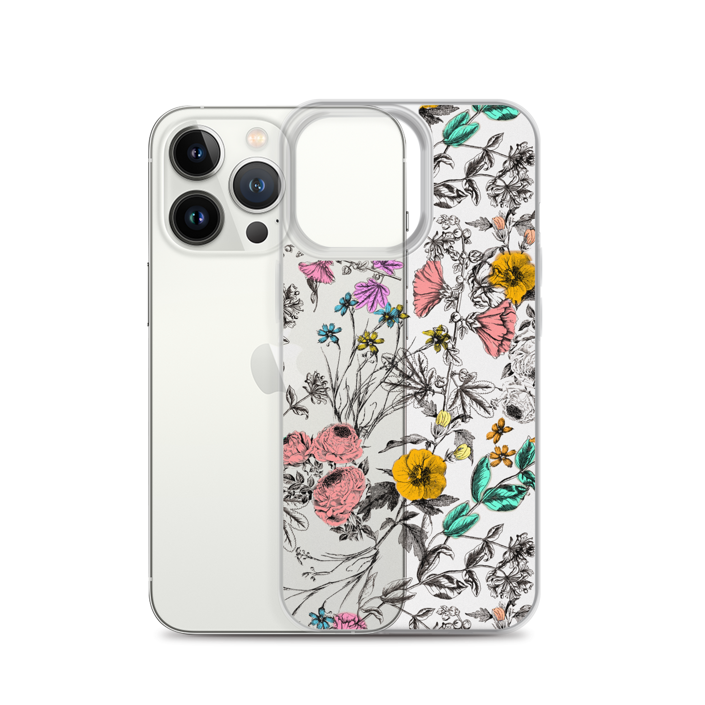 Vintage Floral Clear Case for iPhone®