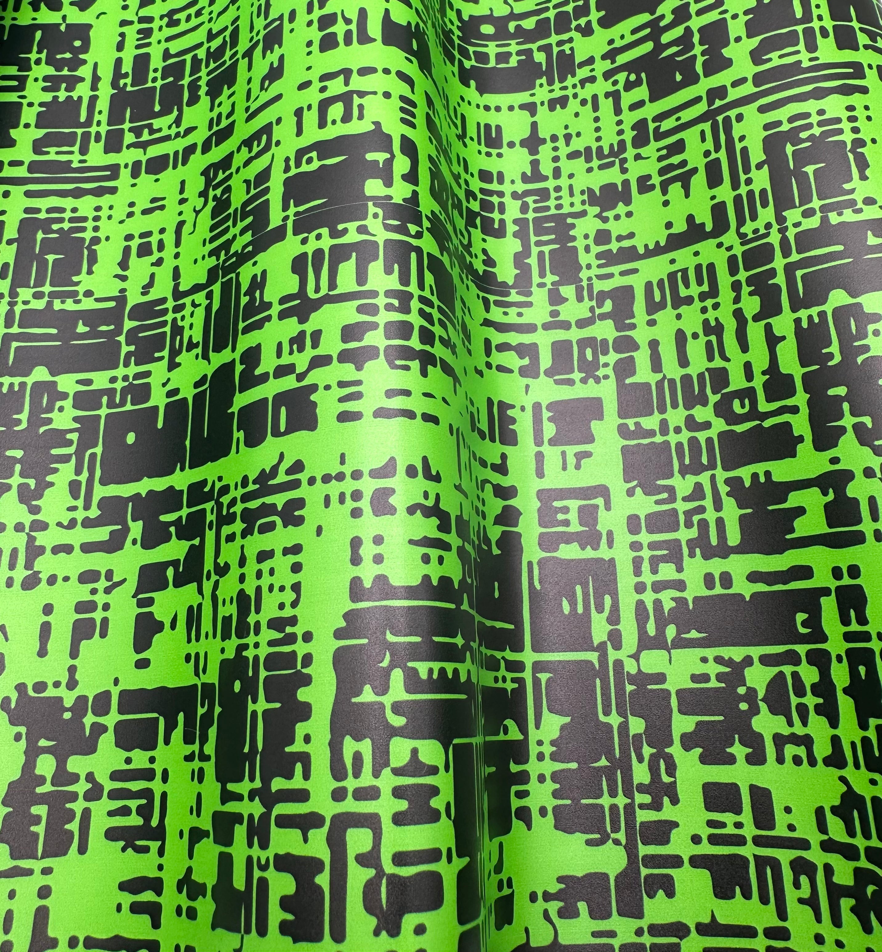 Lime Grunge Frosted Jelly Print Vinyl