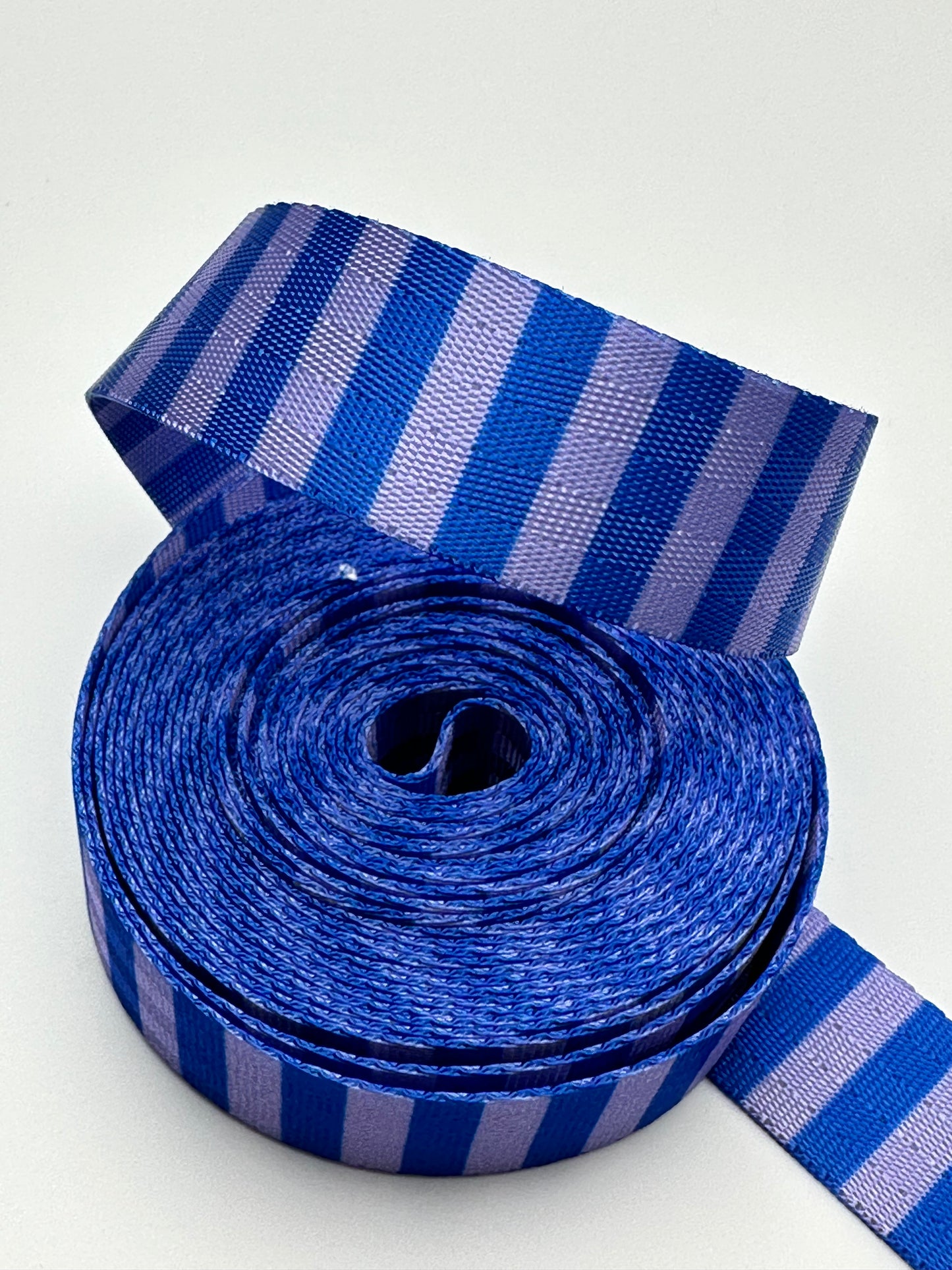 Blueberry Tonal Stripe 1” Seatbelt Webbing (by the yard)