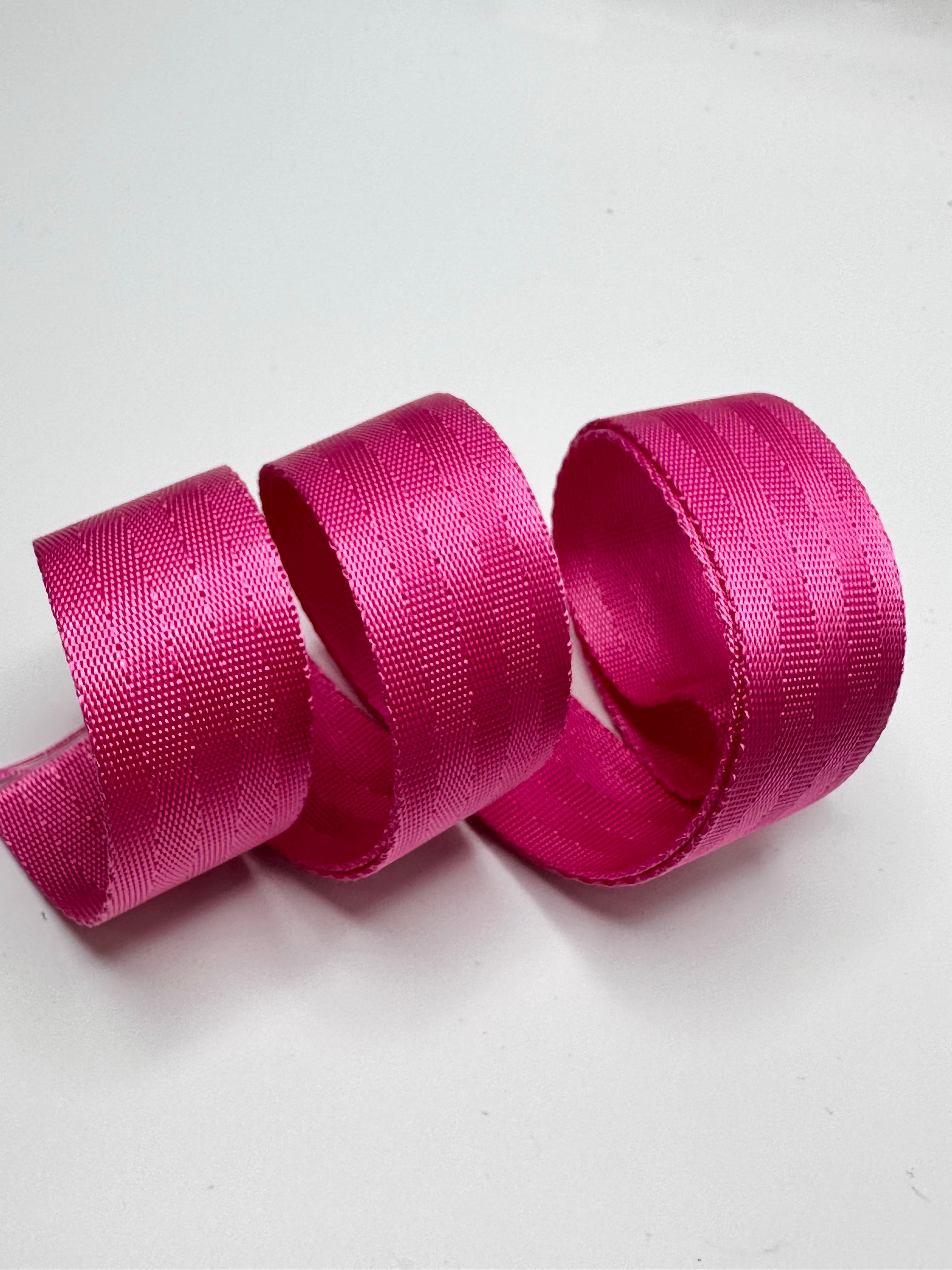 Hot pink 1” Seatbelt Webbing (by the yard)