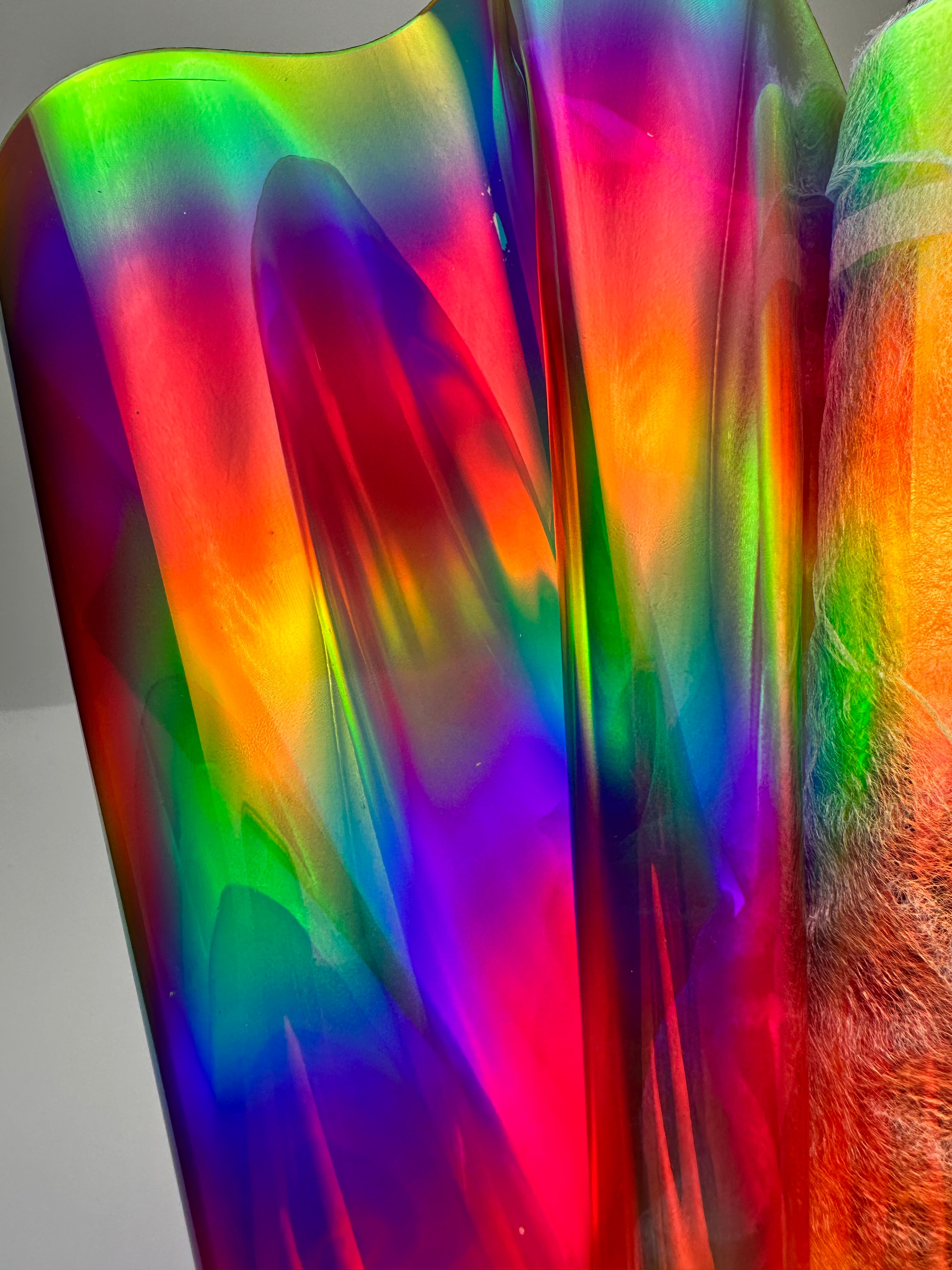 Transparent Rainbow Holographic Jelly Vinyl (TPU)