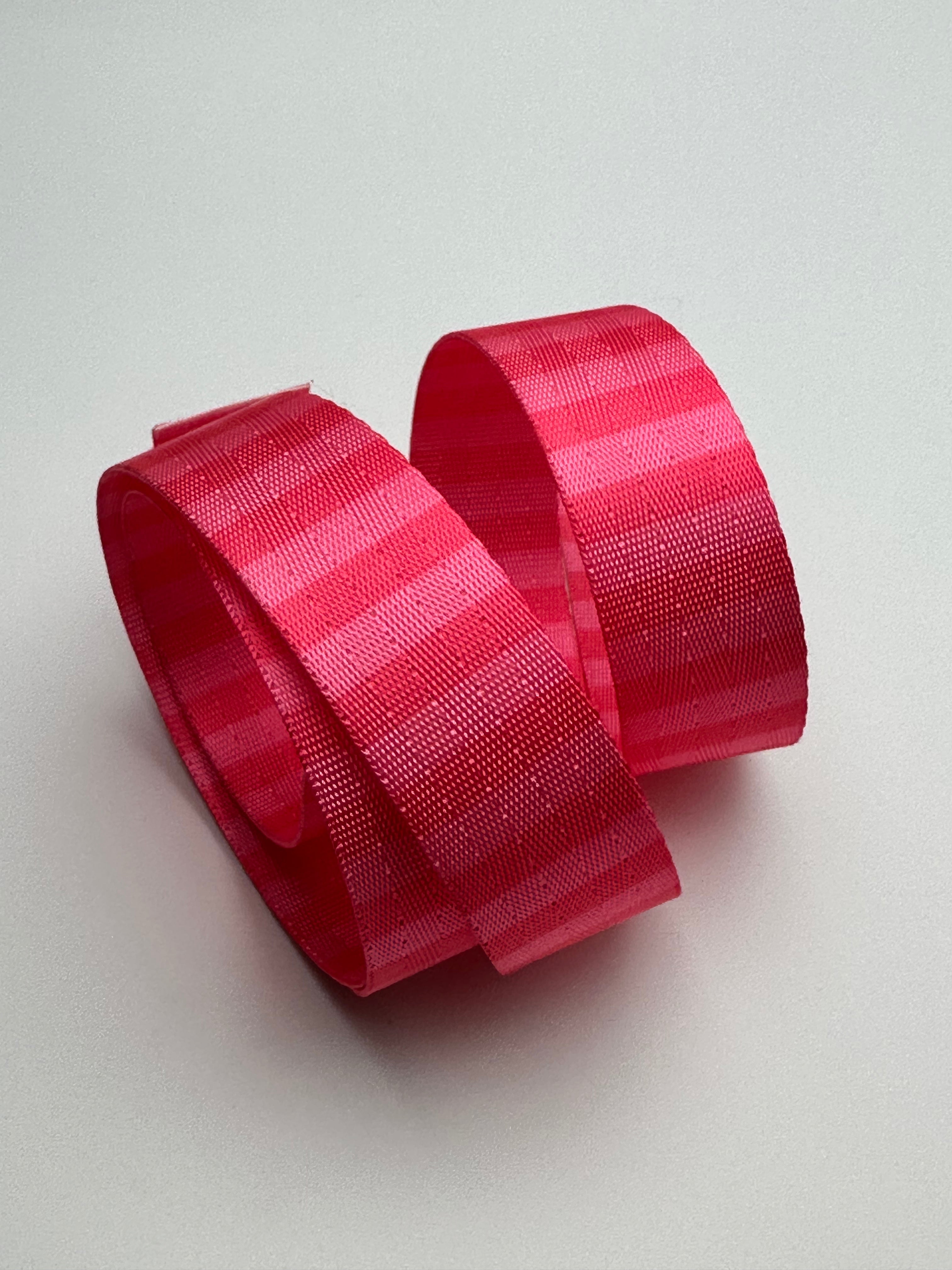 Pink Tonal Stripe 1” Seatbelt Webbing (by the yard)