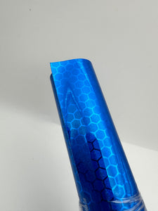 Blue Holographic Honeycomb Vinyl