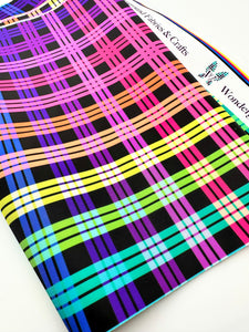 Bright Rainbow Plaid Lux Bonded Poly/Nylon