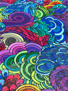Large Scale Sea Swirl waterproof canvas