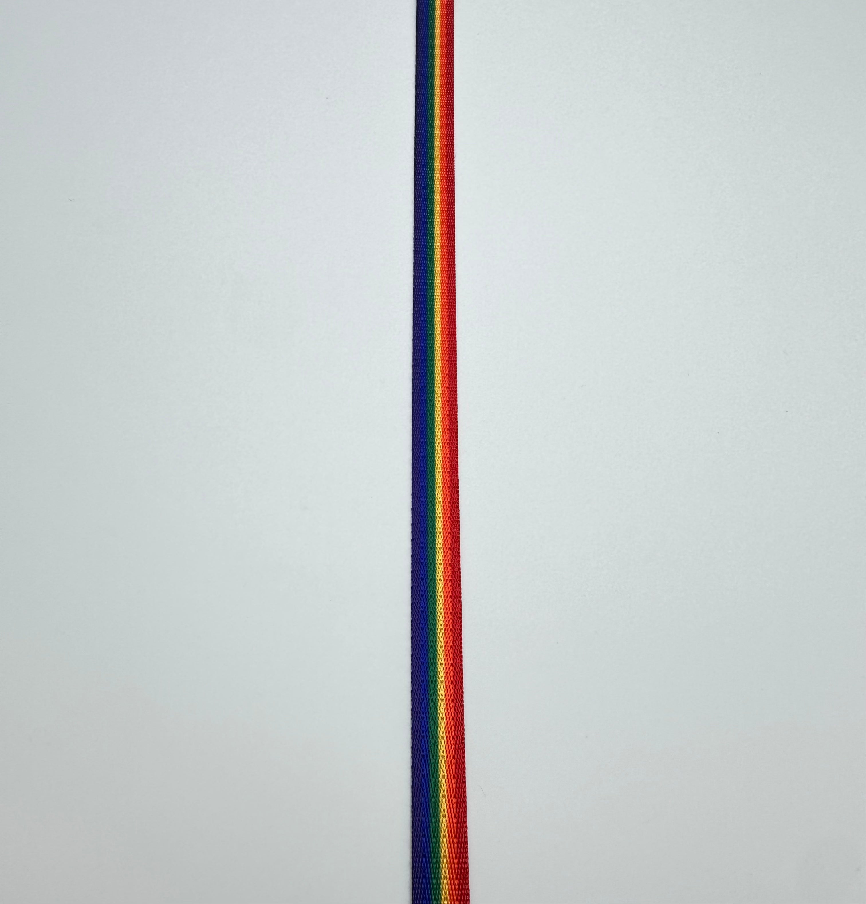 Rainbow stripe 1/2” Seatbelt Webbing