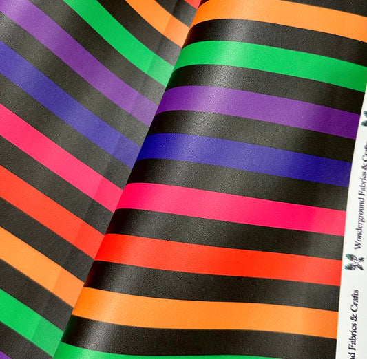 Black w/ Rainbow Stripe Smooth vinyl