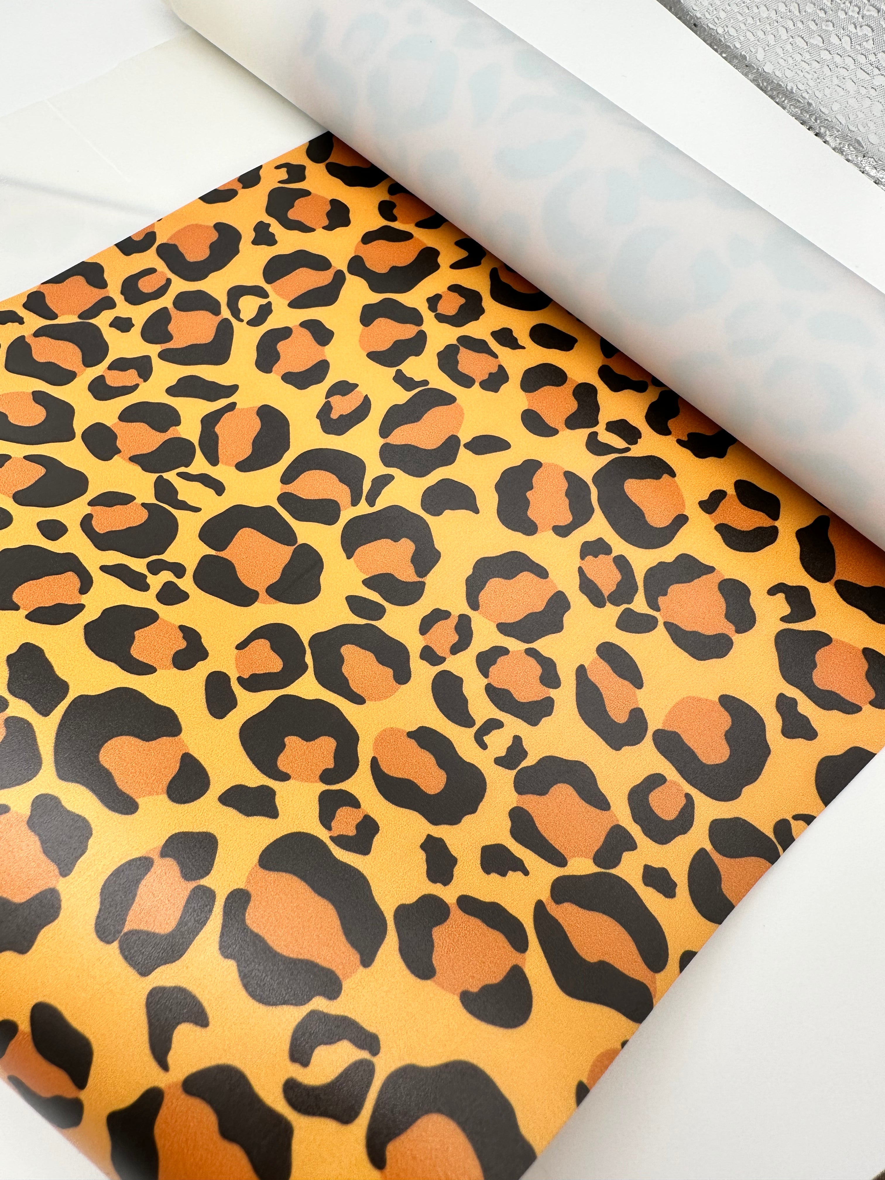 Leopard Frosted Jelly Print Vinyl