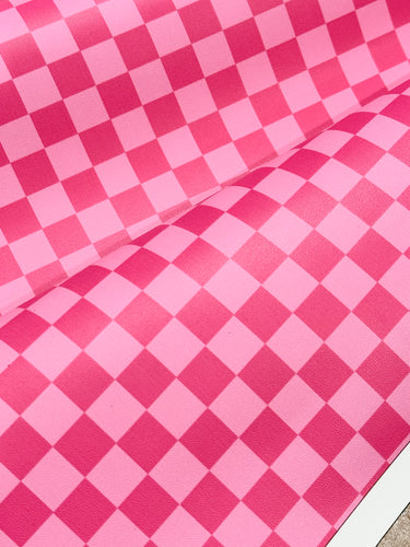 Pink Check Smooth vinyl