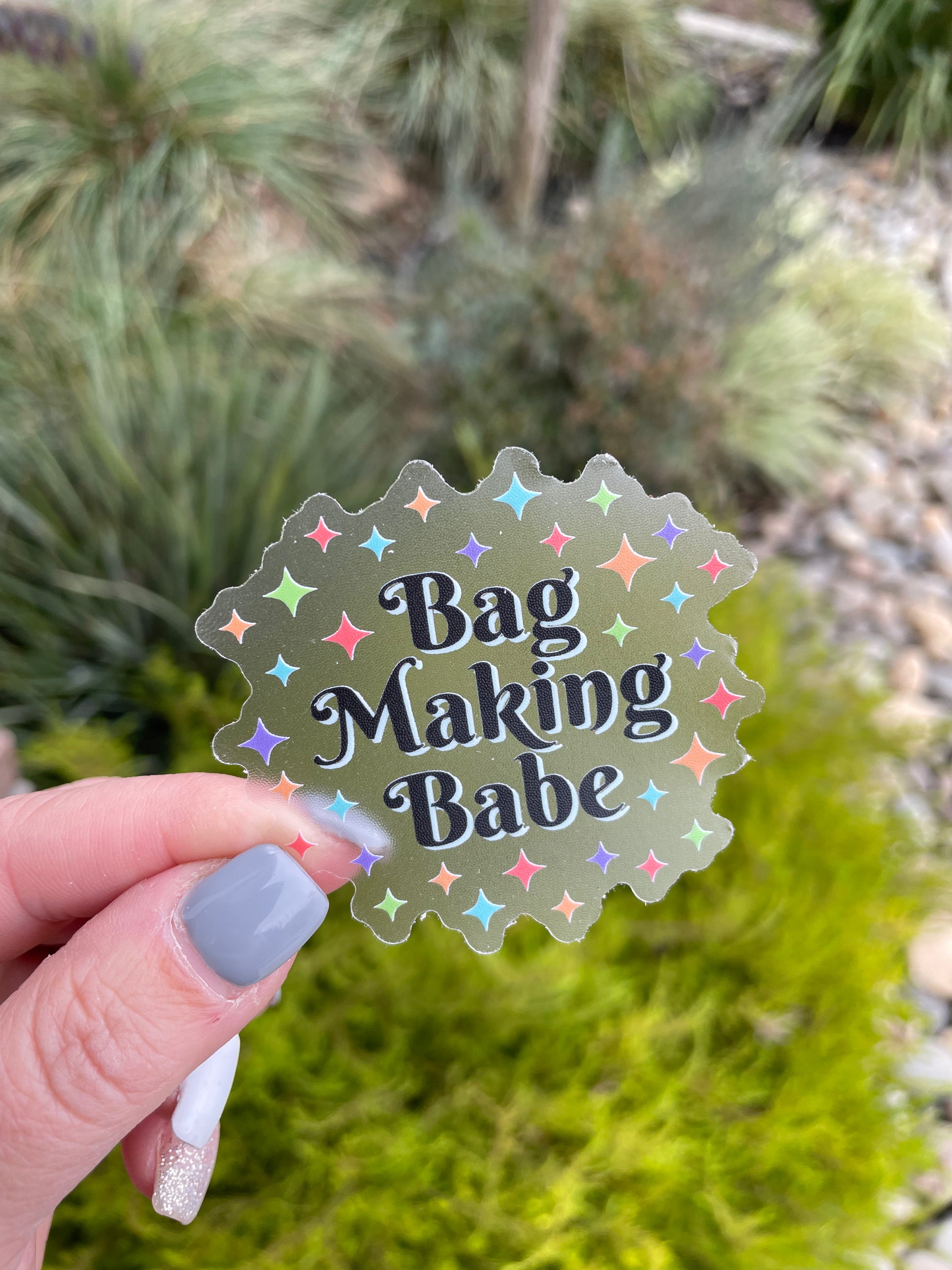 Bag Making Babe Clear Vinyl Sticker Wonderground Fabrics