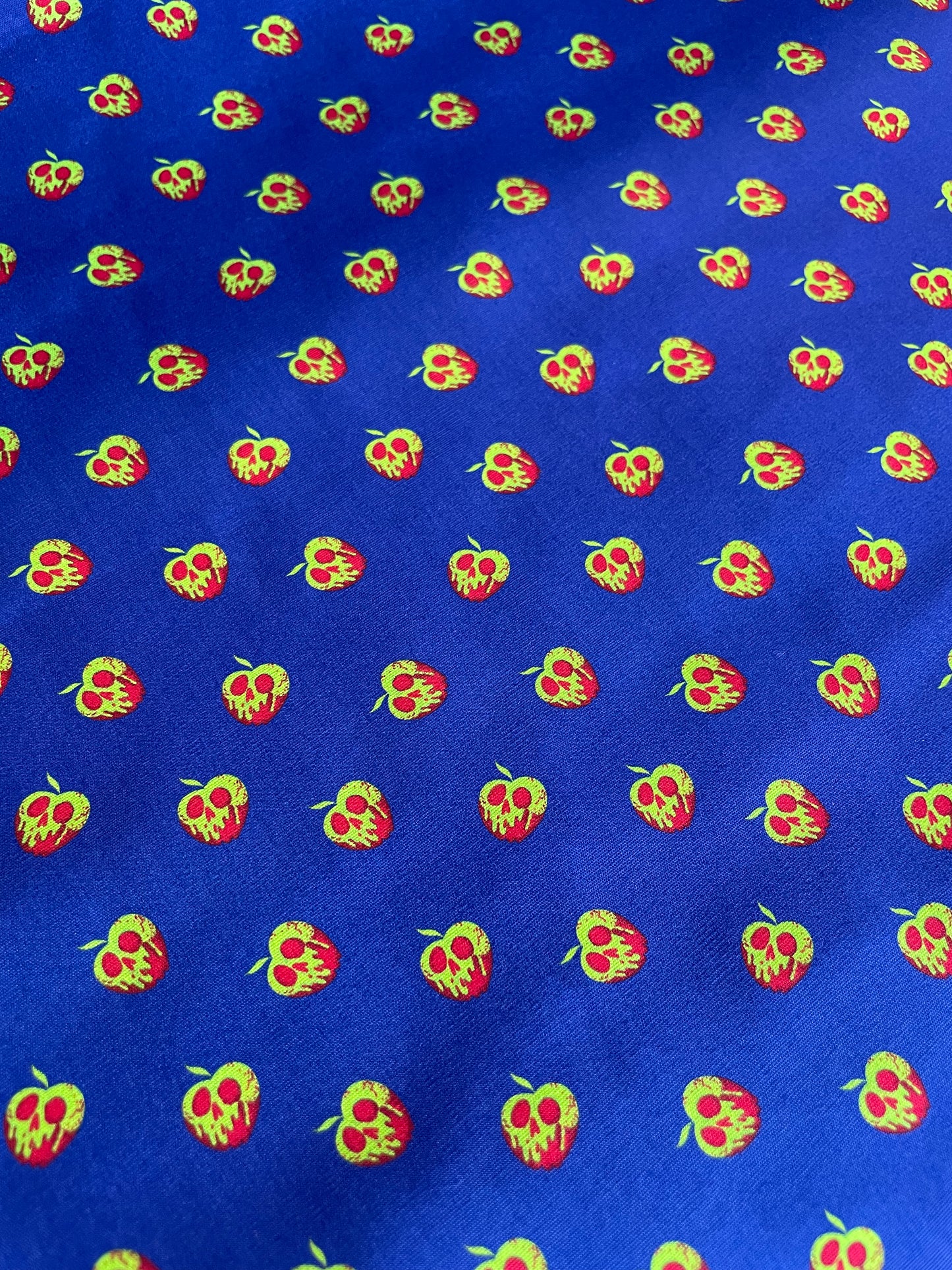 Tiny Poison Apples on Blue