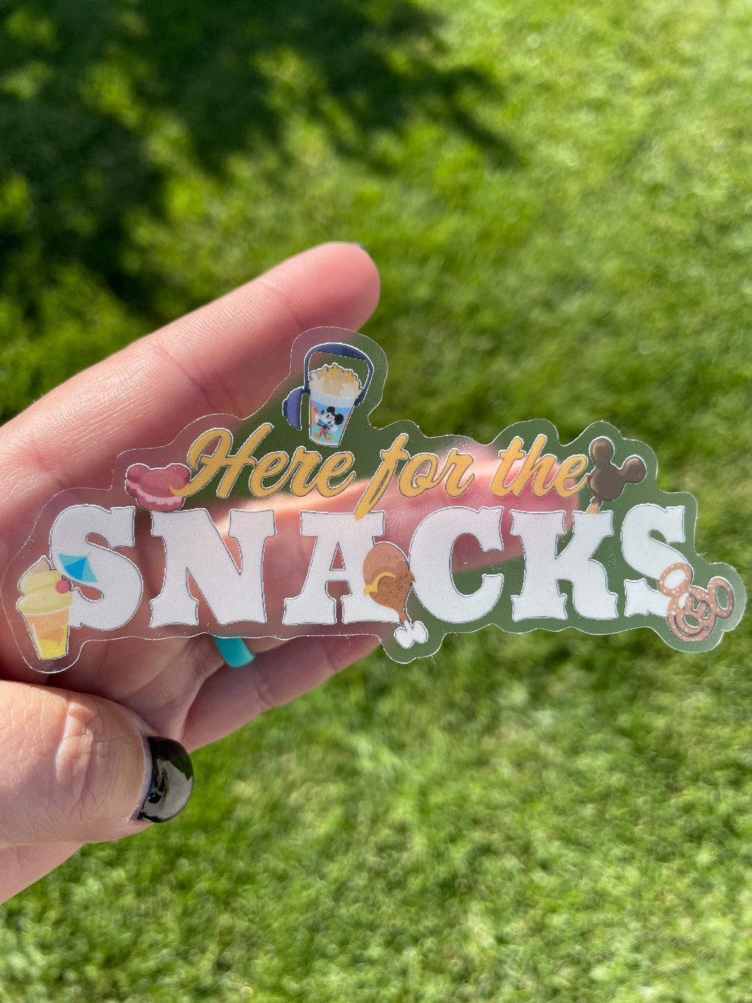 Snacks sticker - Clear Weatherproof Vinyl