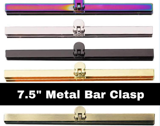 7.5” Metal Bar Clasp Wallet Closure