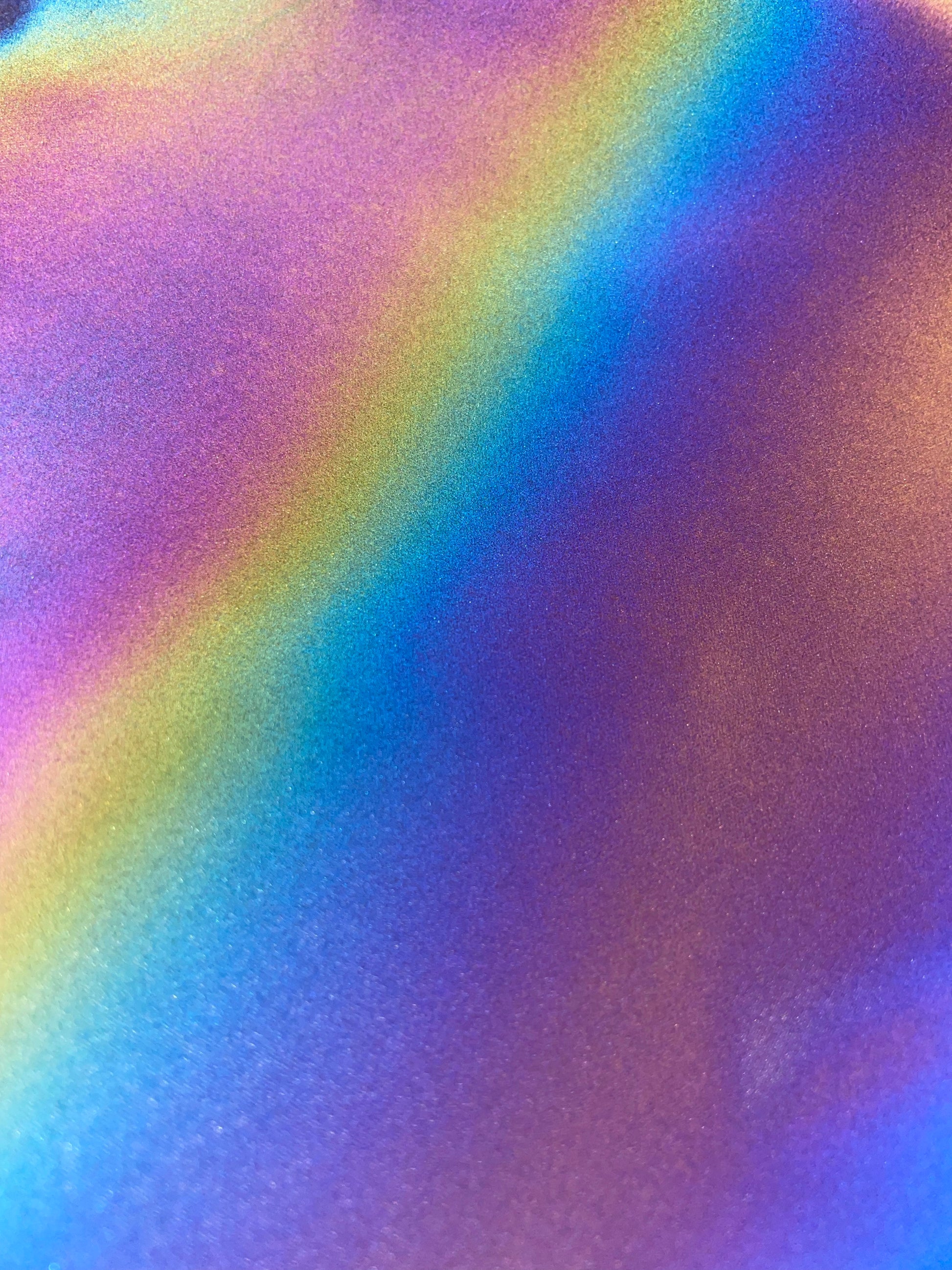 Rainbow Iridescent Retro Reflective WOVEN cotton rich Fabric, High-Vis