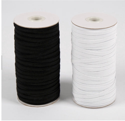 1/4 braided elastic by the roll - In Stock